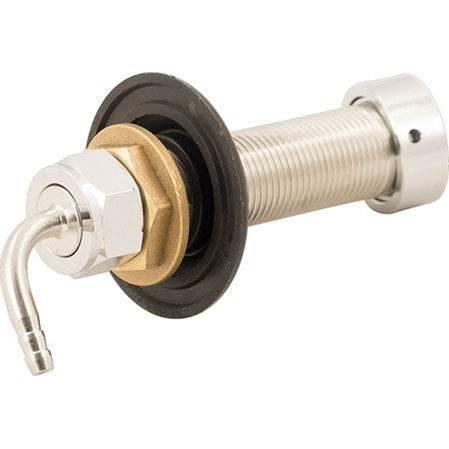 Intertap Faucet Shank - 4 in. Stainless Steel w/ nut and nipple