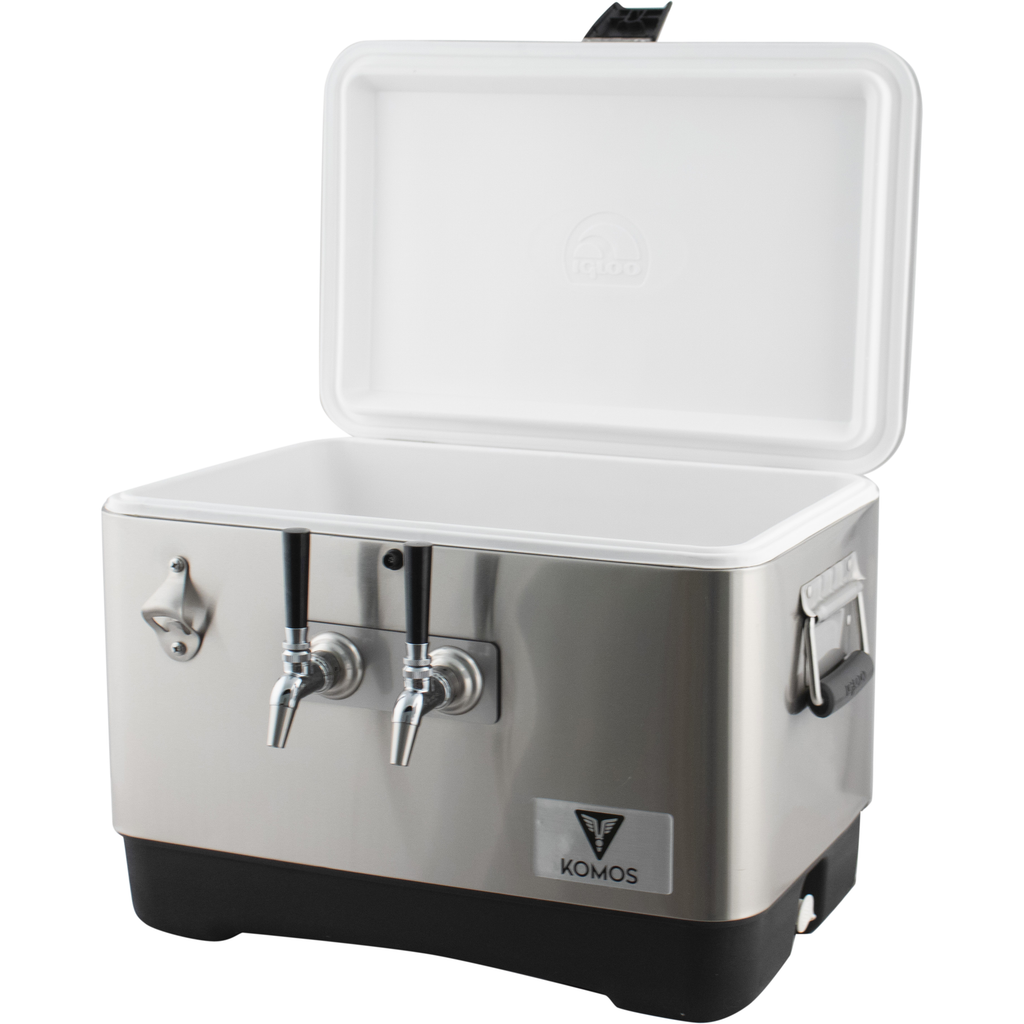 KOMOS Stainless 2 Tap Jockey Box - Rear Entry