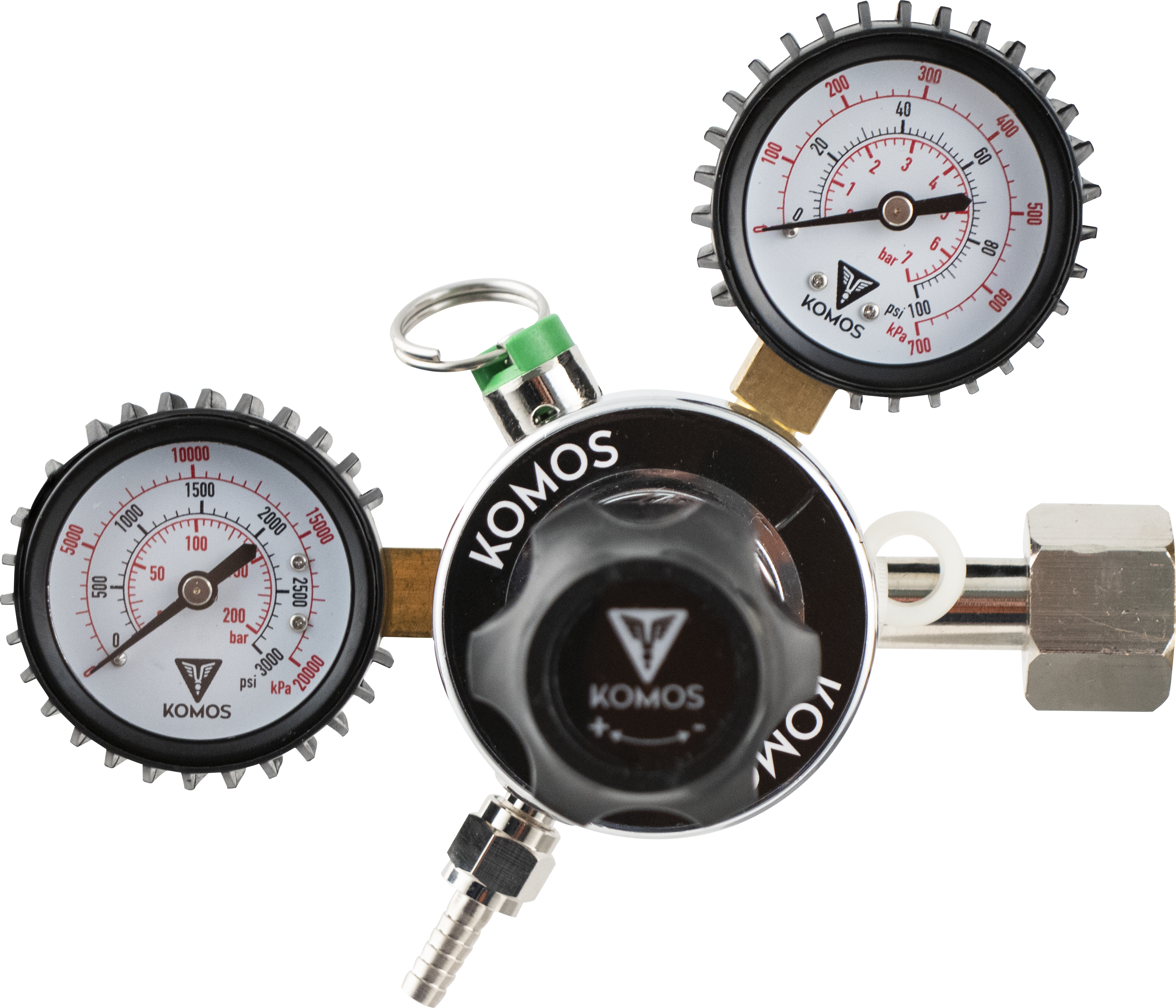 KOMOS Premium Dual Gauge CO2 Regulator - 60 psi