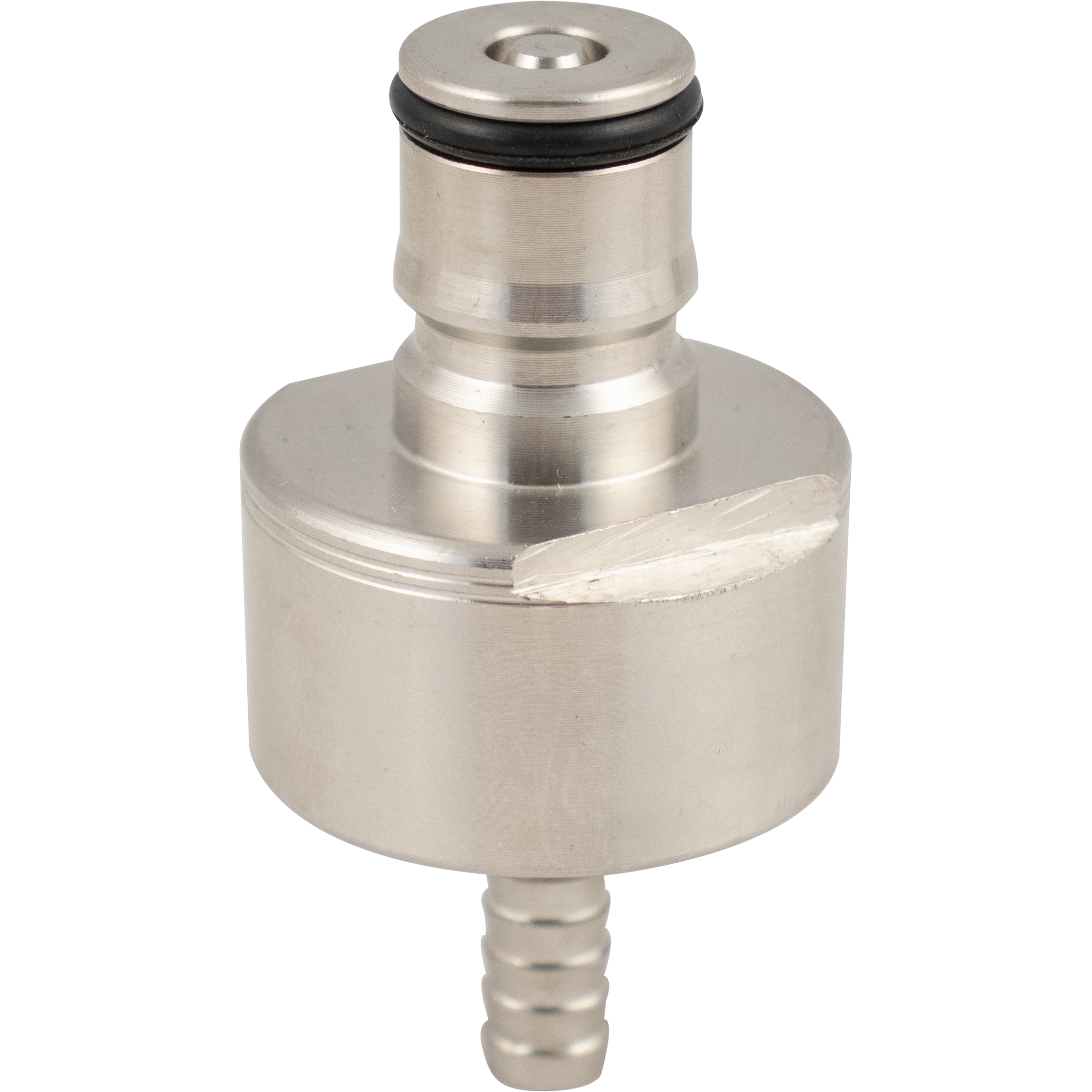 Carbonation & Line Cleaning Cap - Stainless - Ball Lock Quick Disconnect (QD) (Bev/Gas Compatible)