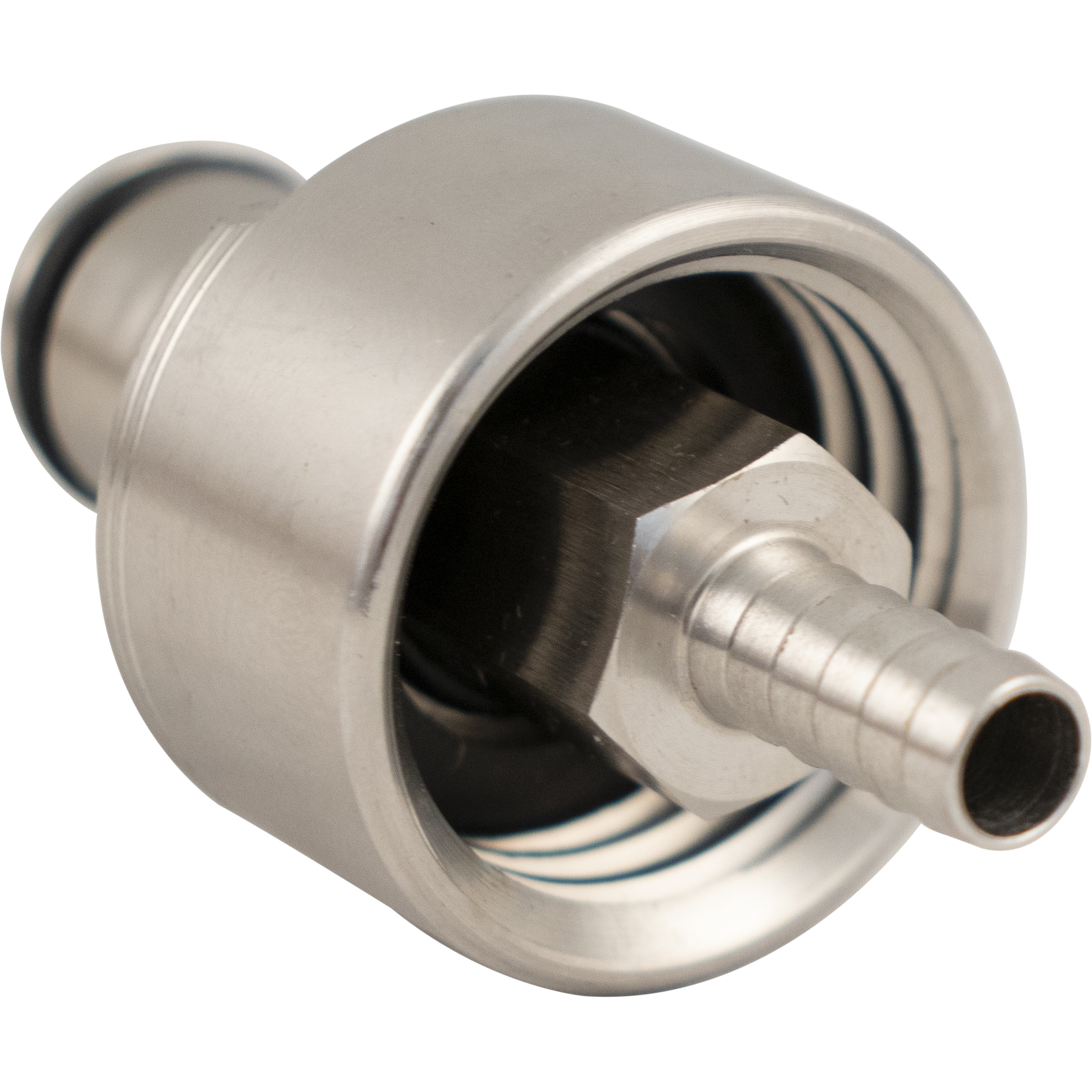 Carbonation & Line Cleaning Cap - Stainless - Ball Lock Quick Disconnect (QD) (Bev/Gas Compatible)