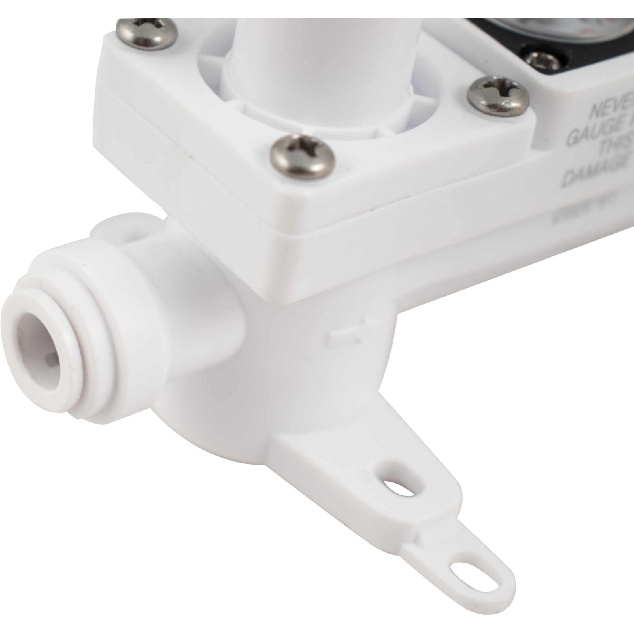 Duotight In-Line Plastic Regulator w/ Integrated Pressure Gauge (0-60 psi) - 8 mm