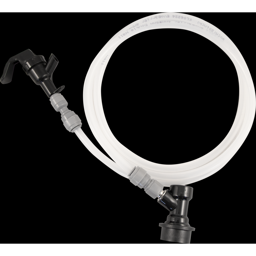 EVABarrier Beer Tubing Assembly - 4mm ID x 8mm OD - Ball Lock Quick Disconnect (QD)