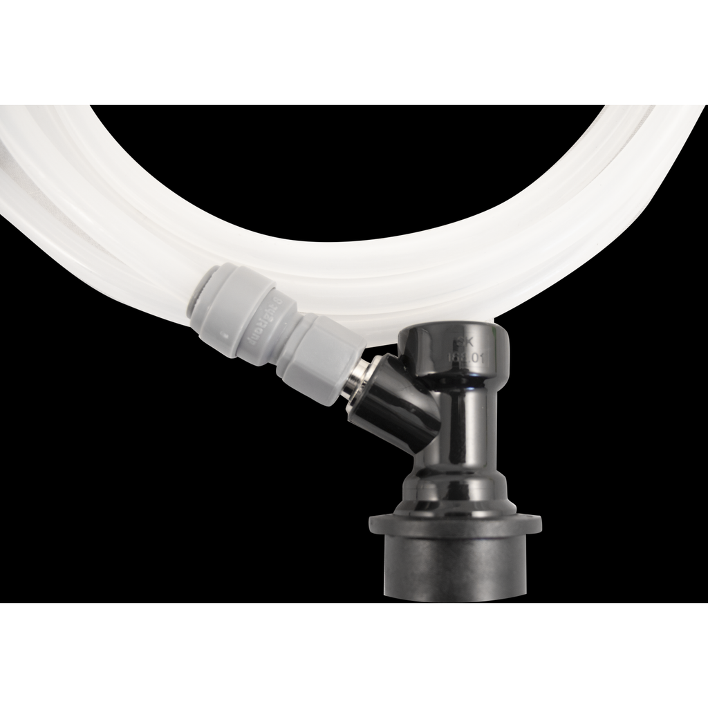 EVABarrier Beer Tubing Assembly - 4mm ID x 8mm OD - Ball Lock Quick Disconnect (QD)