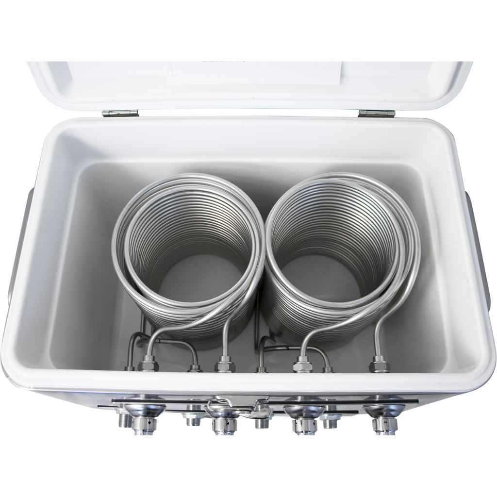 KOMOS Stainless 4 Tap Jockey Box - Front Entry