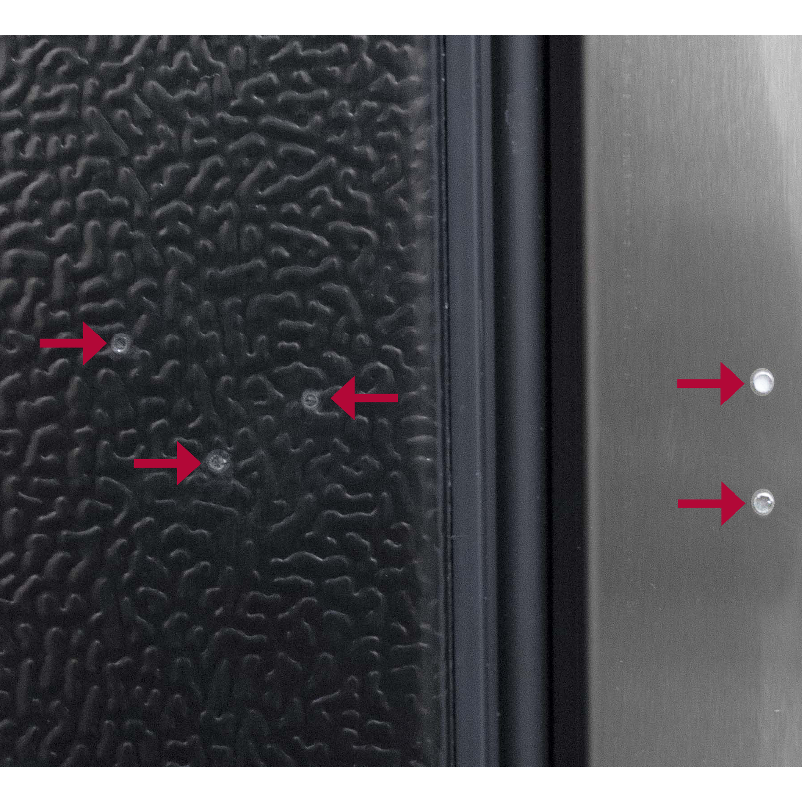 Komos Double-Wide Kegerator - Stainless Steel Door Latch Clamp