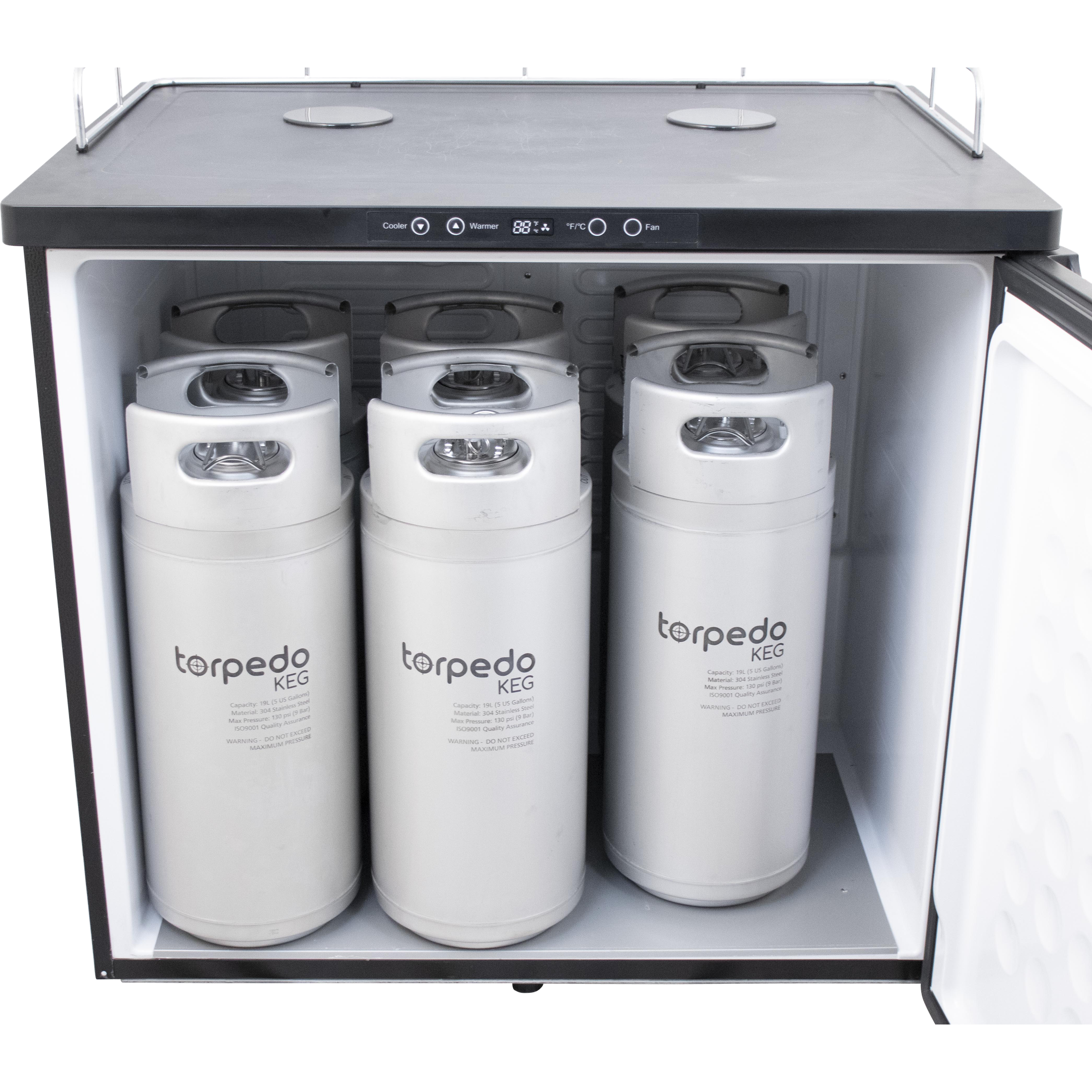 Komos Double-Wide Kegerator with Two Stainless Towers and NukaTap Faucets - PLACEHOLDER