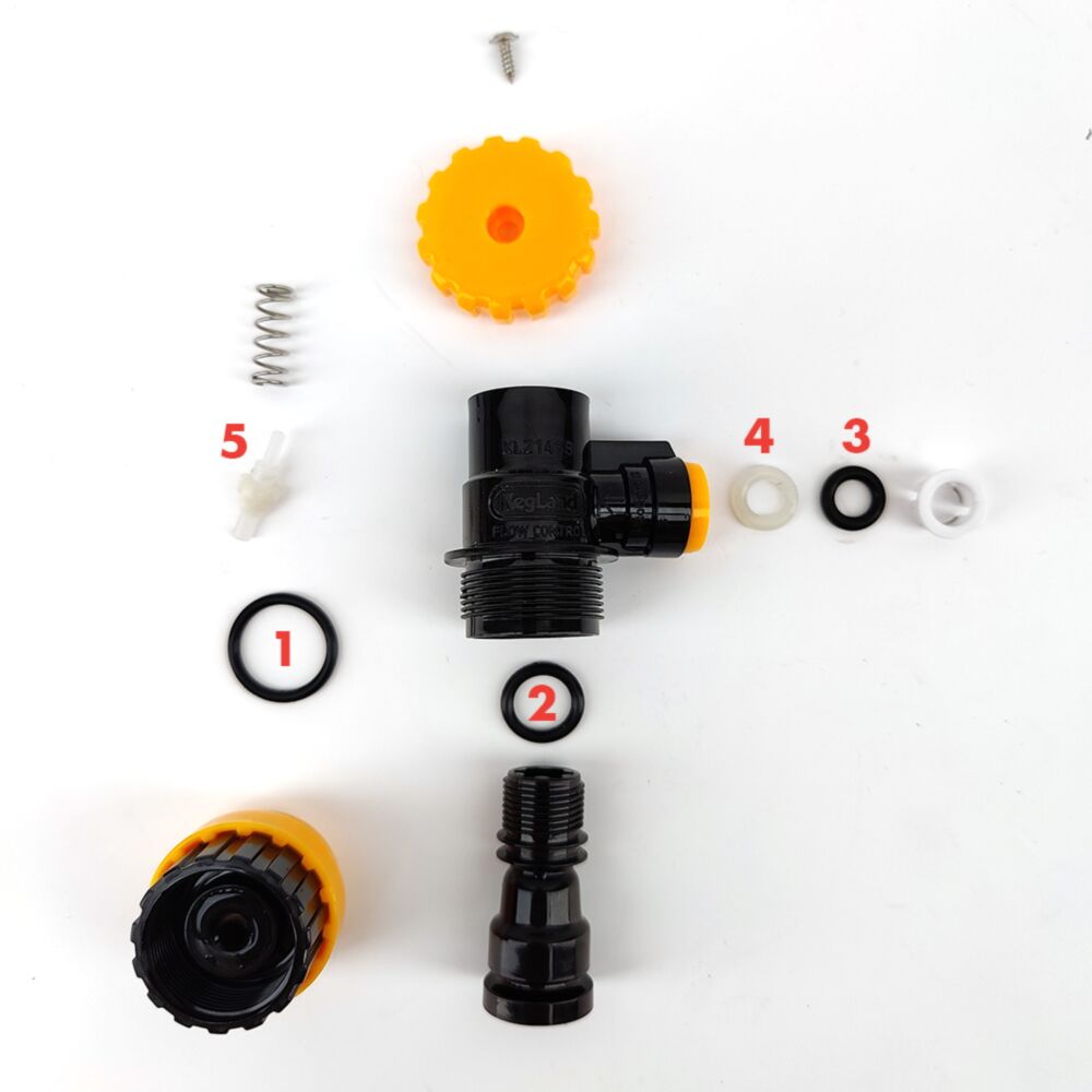 Replacement Seal Kit for Duotight Flow Control Ball Lock Bev Out (Black) - 8mm (5/16)
