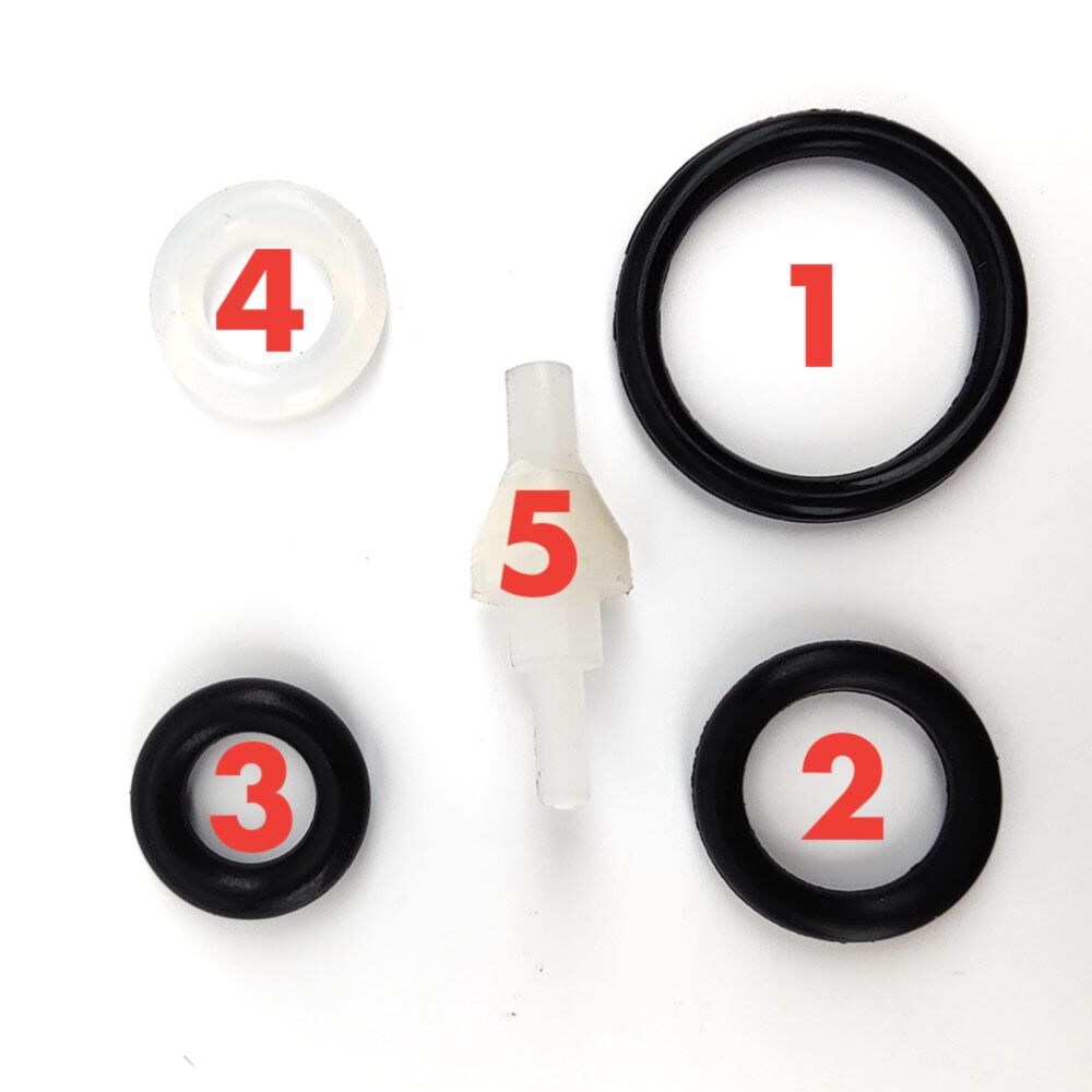 Replacement Seal Kit for Duotight Flow Control Ball Lock Bev Out (Black) - 8mm (5/16)