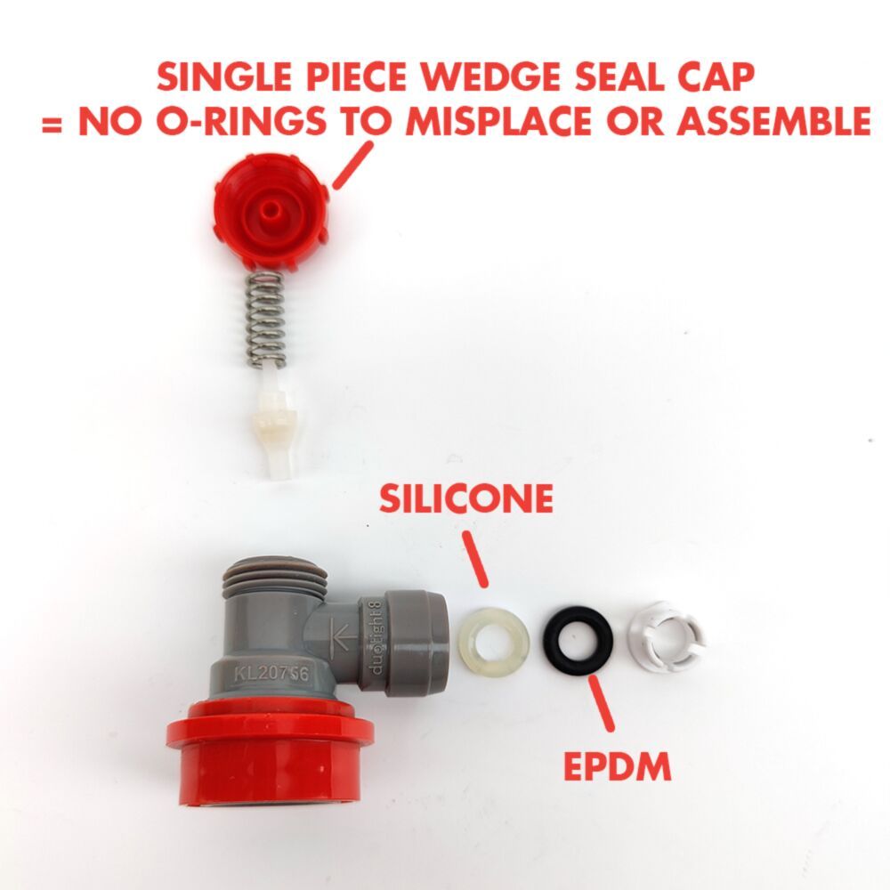 Duotight Ball Lock Gas In (Gray) - PLACEHOLDER