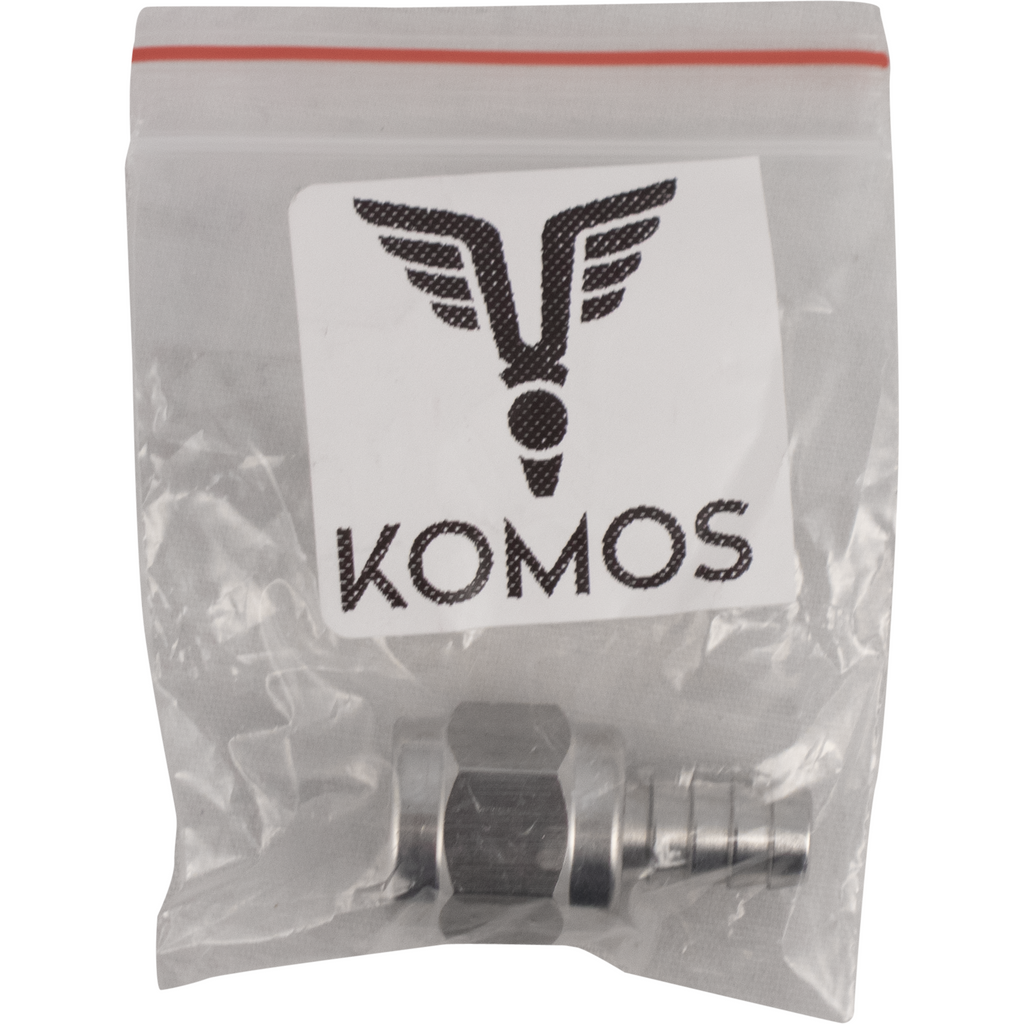 Komos - Stainless Flare Fitting - 1/4 in. Swivel Nut & Barb