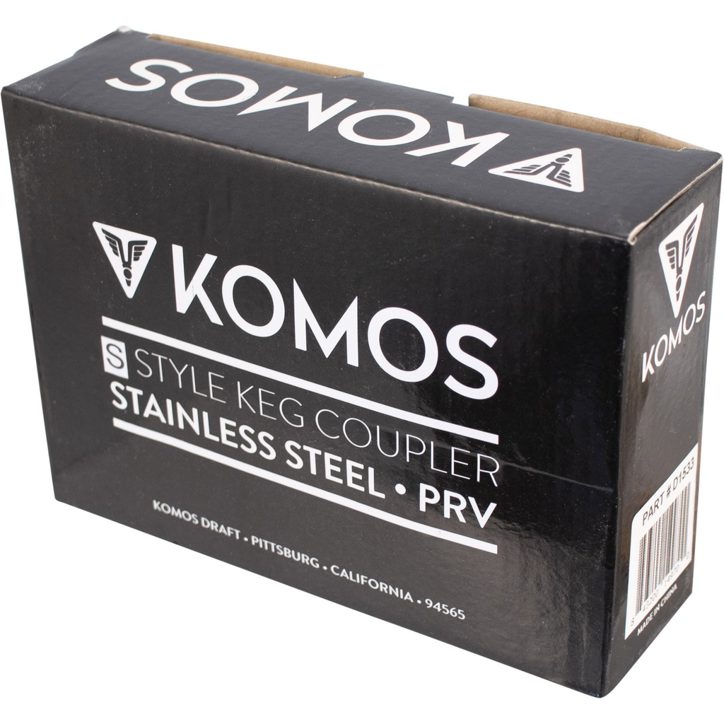 KOMOS Keg Coupler - S-Style Sanke Coupler with PRV (Stainless)