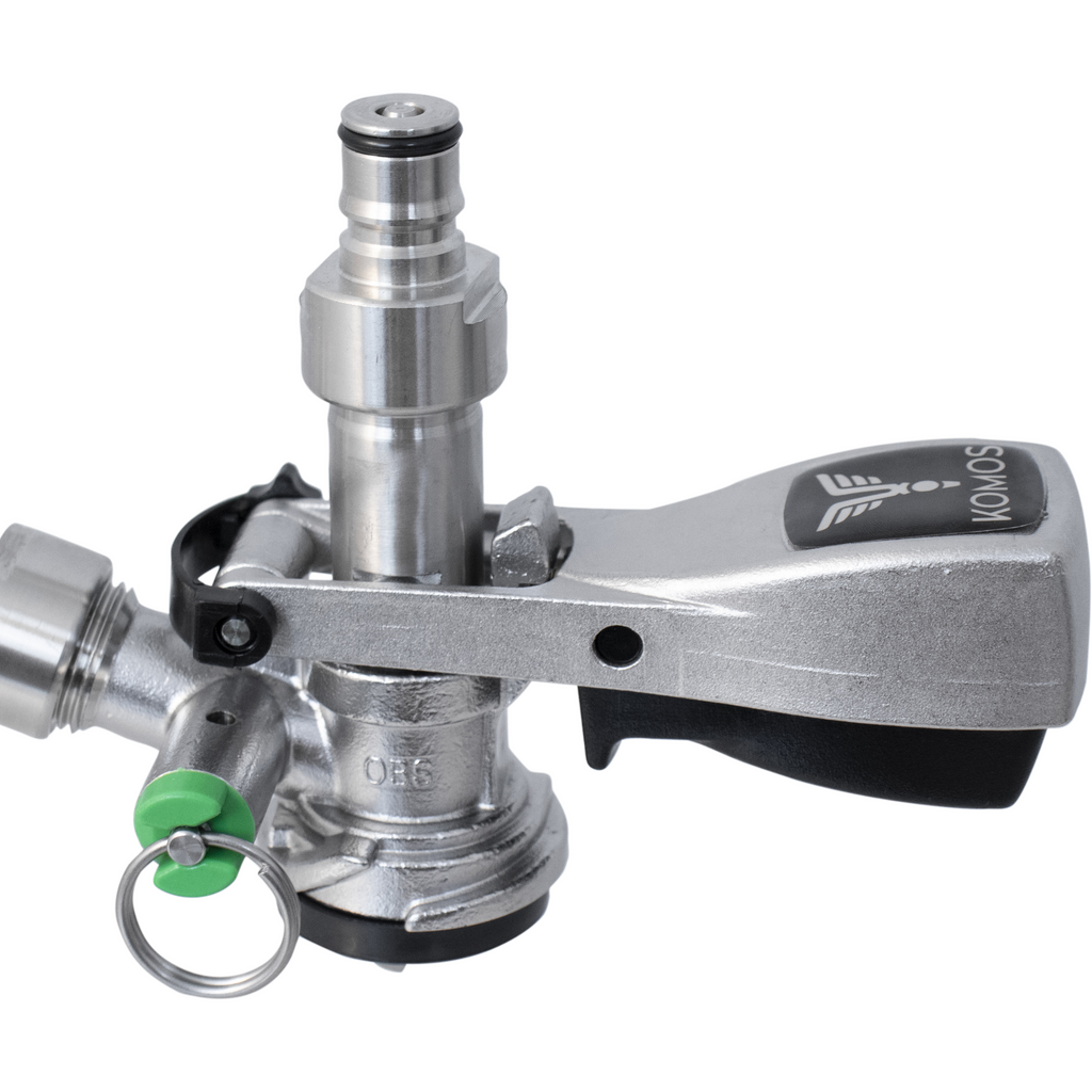KOMOS® Stainless Steel S-Style Keg Coupler with Ball Lock Quick Discon ...