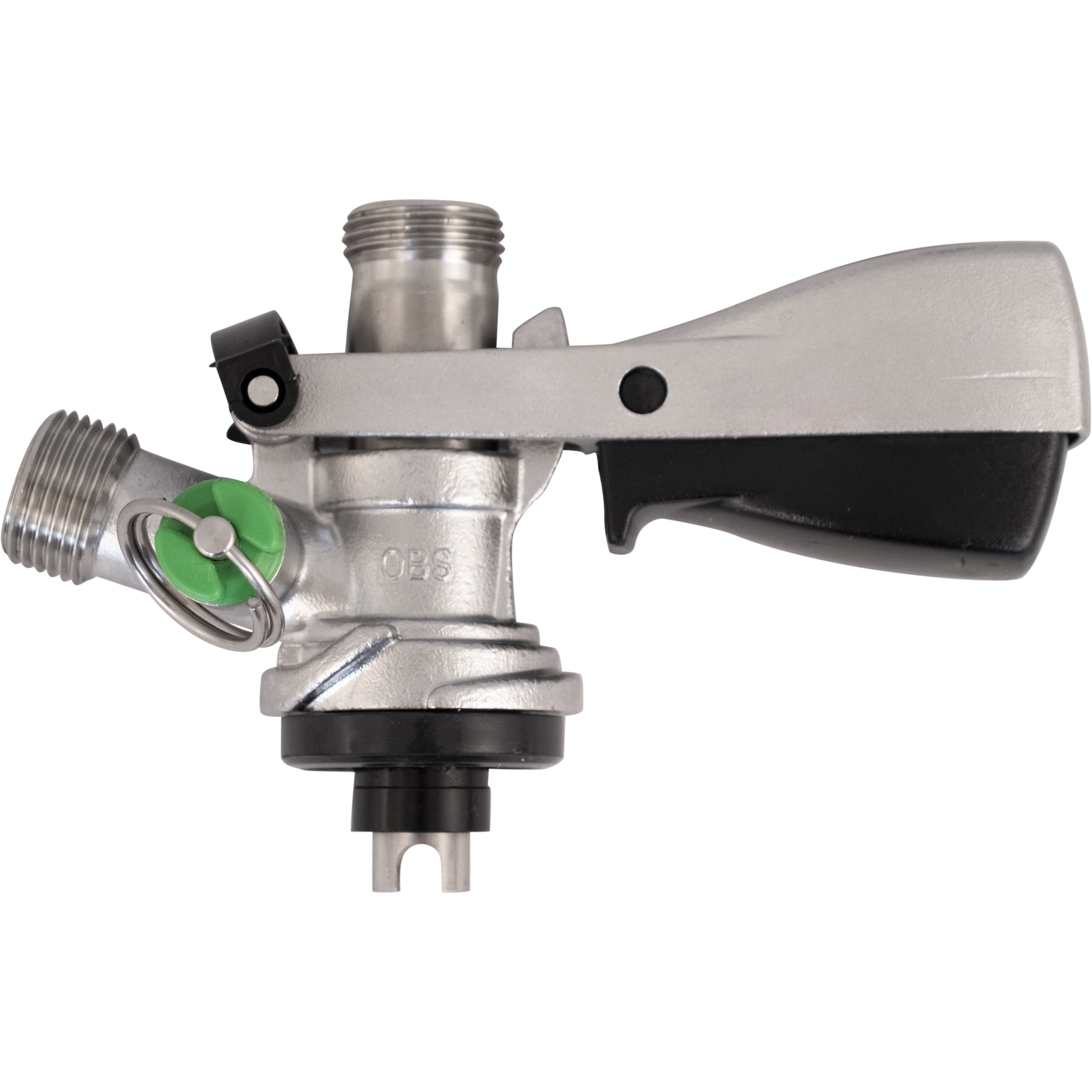 KOMOS Keg Coupler - S Style Sanke Coupler with PRV (Stainless) w/ 8mm Duotight Adapters