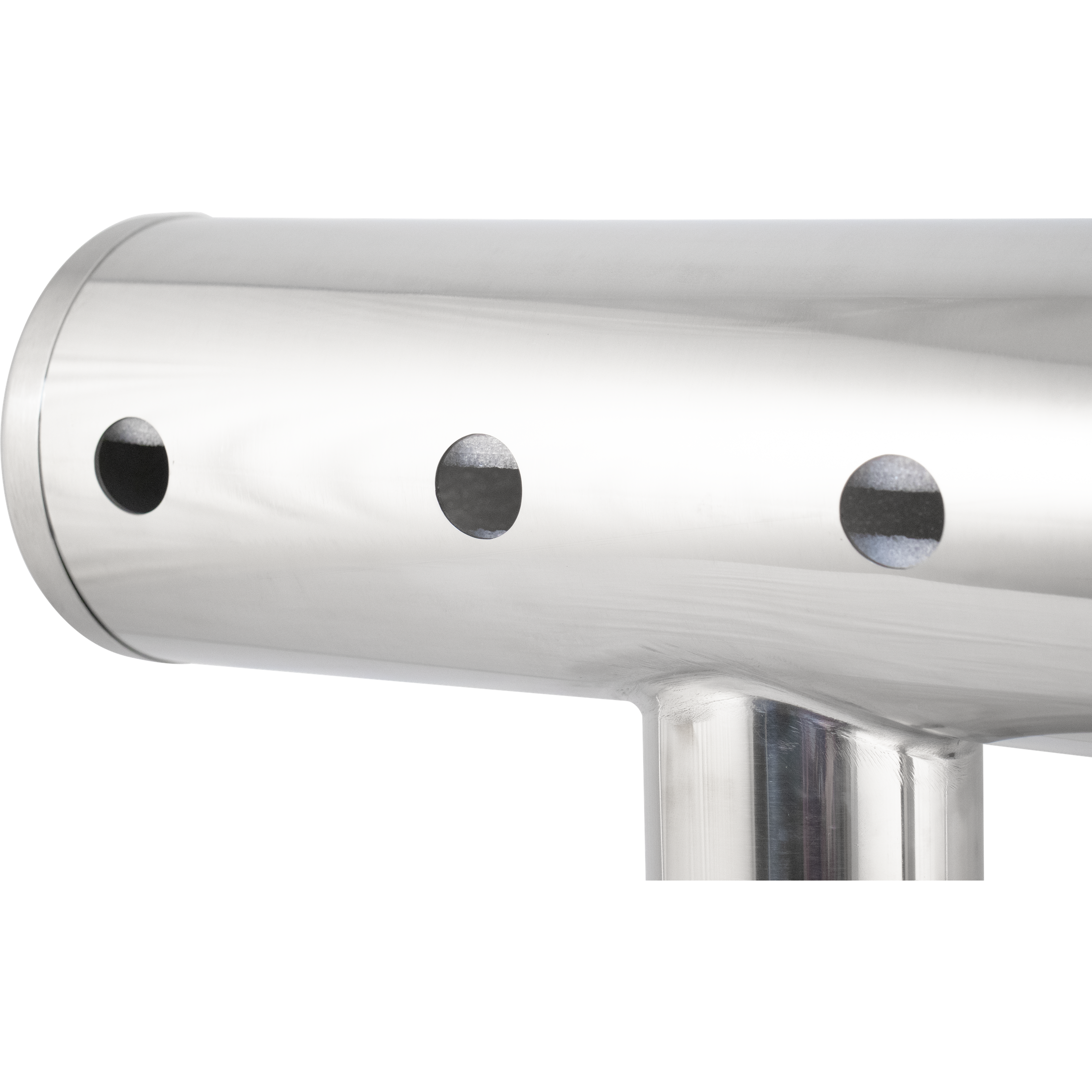 Komos Double T Bar Draft Tower - Brushed Stainless - 6 Tap