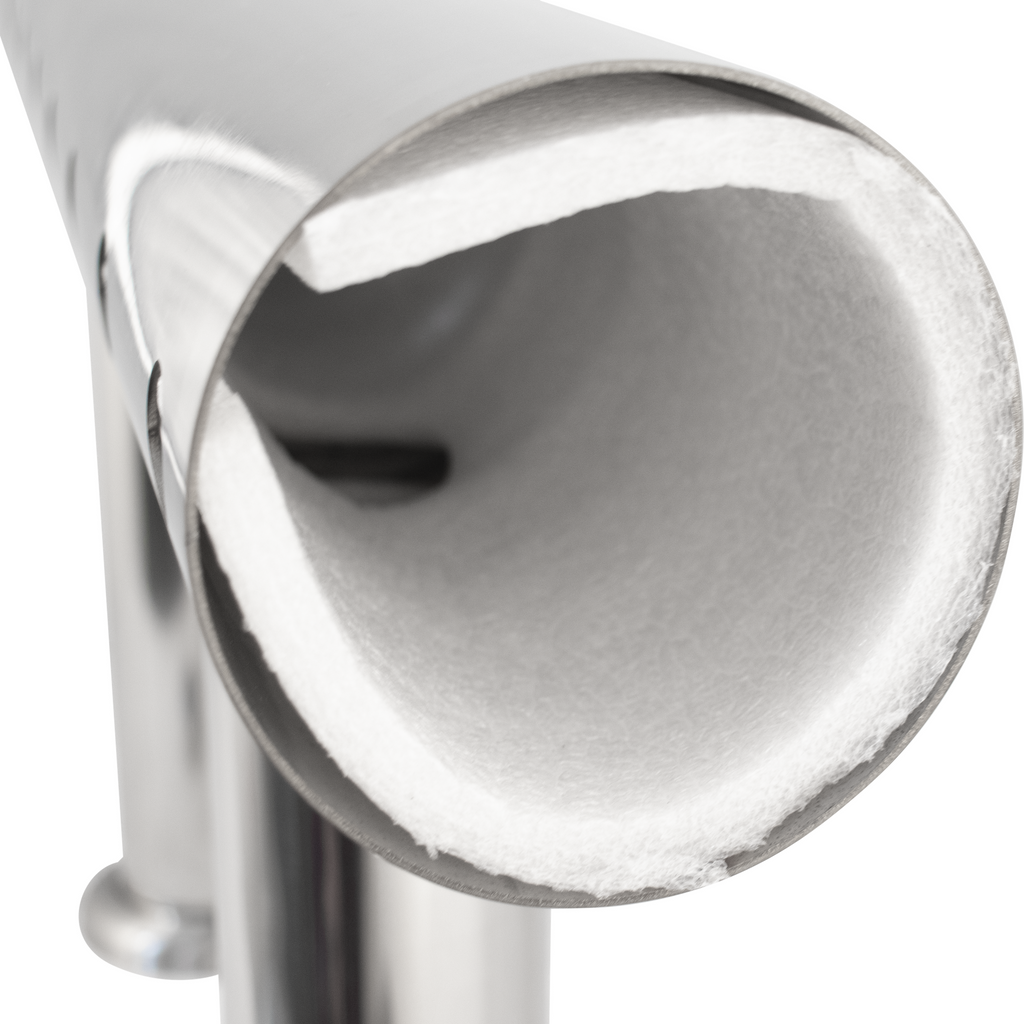 Komos Double T Bar Draft Tower - Brushed Stainless - 6 Tap