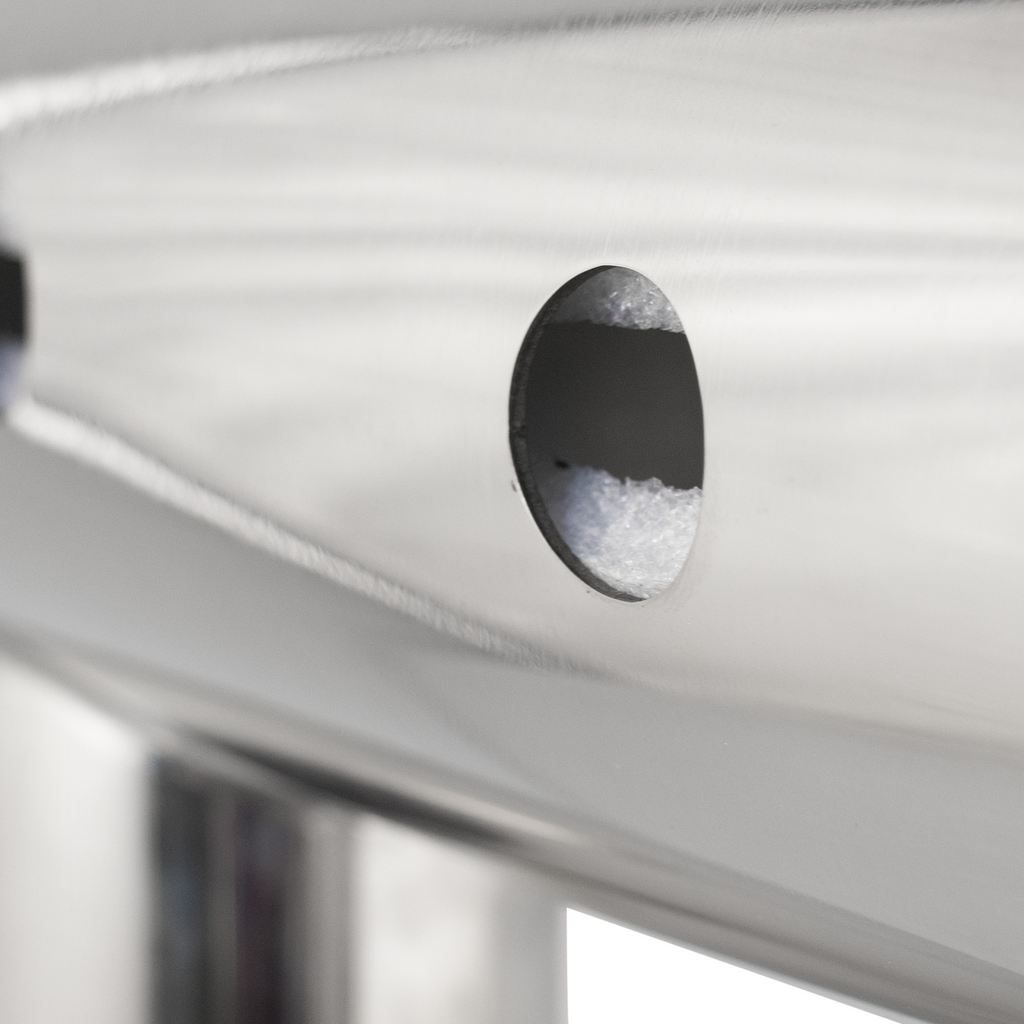 Komos Double T Bar Draft Tower - Brushed Stainless - 6 Tap