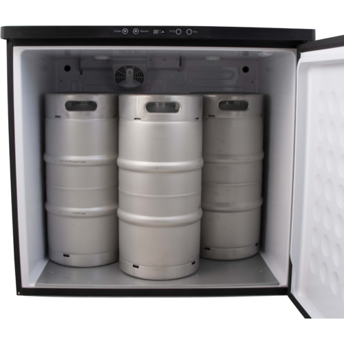 Komos Double-Wide Kegerator with Stainless Double T Bar Tower - 6 Tap