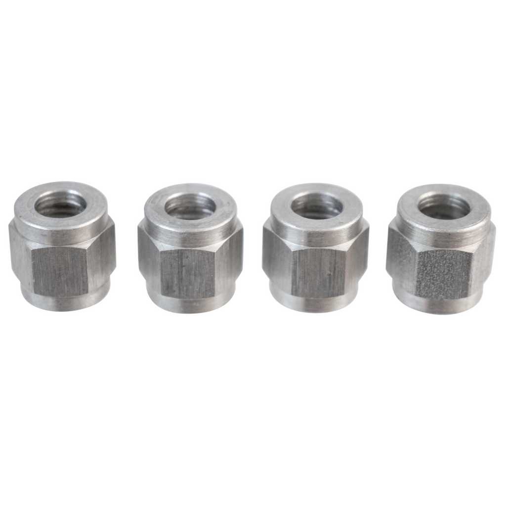 Komos - Flare Fitting - Stainless 1/4 in. Swivel Nut for 1/4 in. Barb - Pack of 4