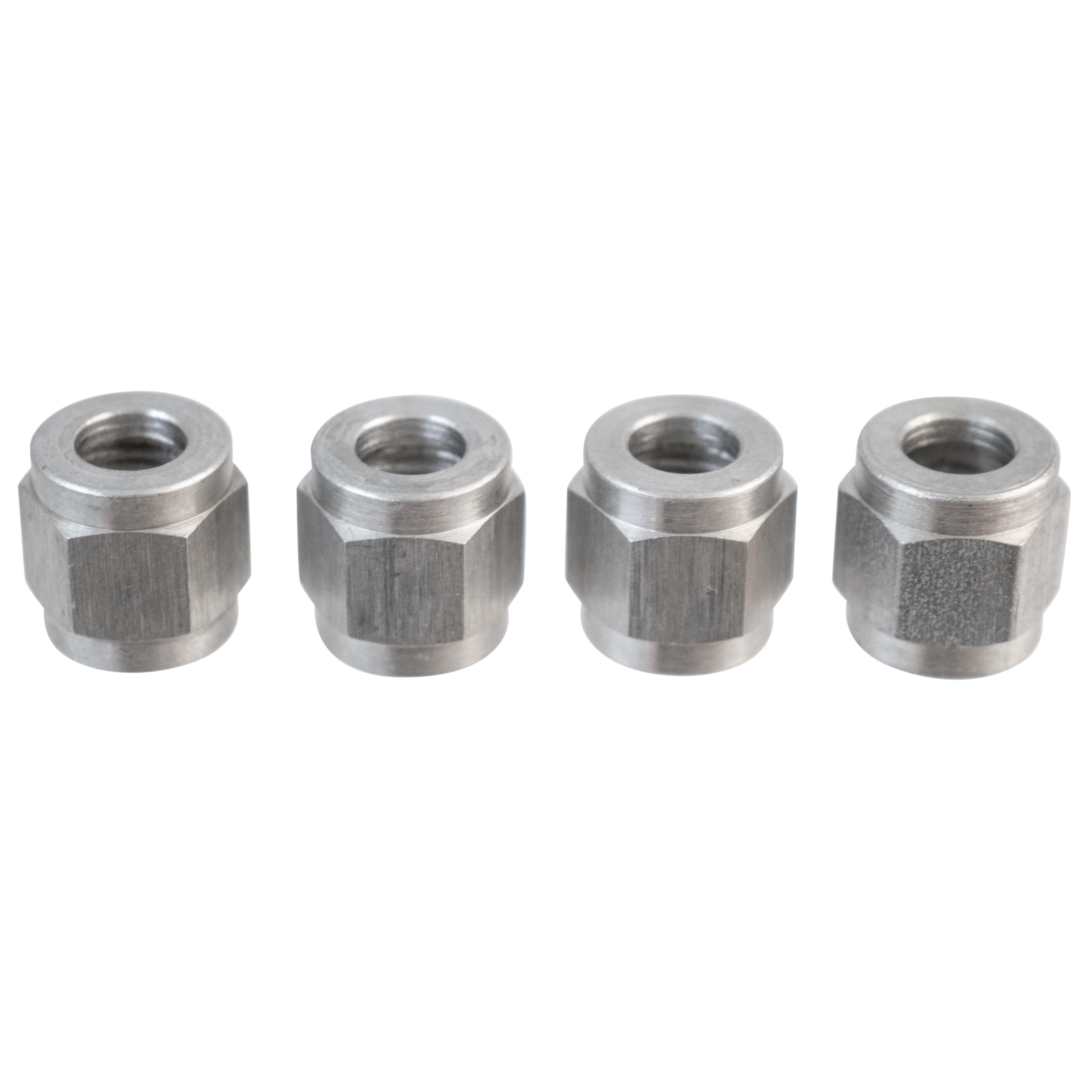 Komos - Flare Fitting - Stainless 1/4 in. Swivel Nut for 1/4 in. Barb - Pack of 4