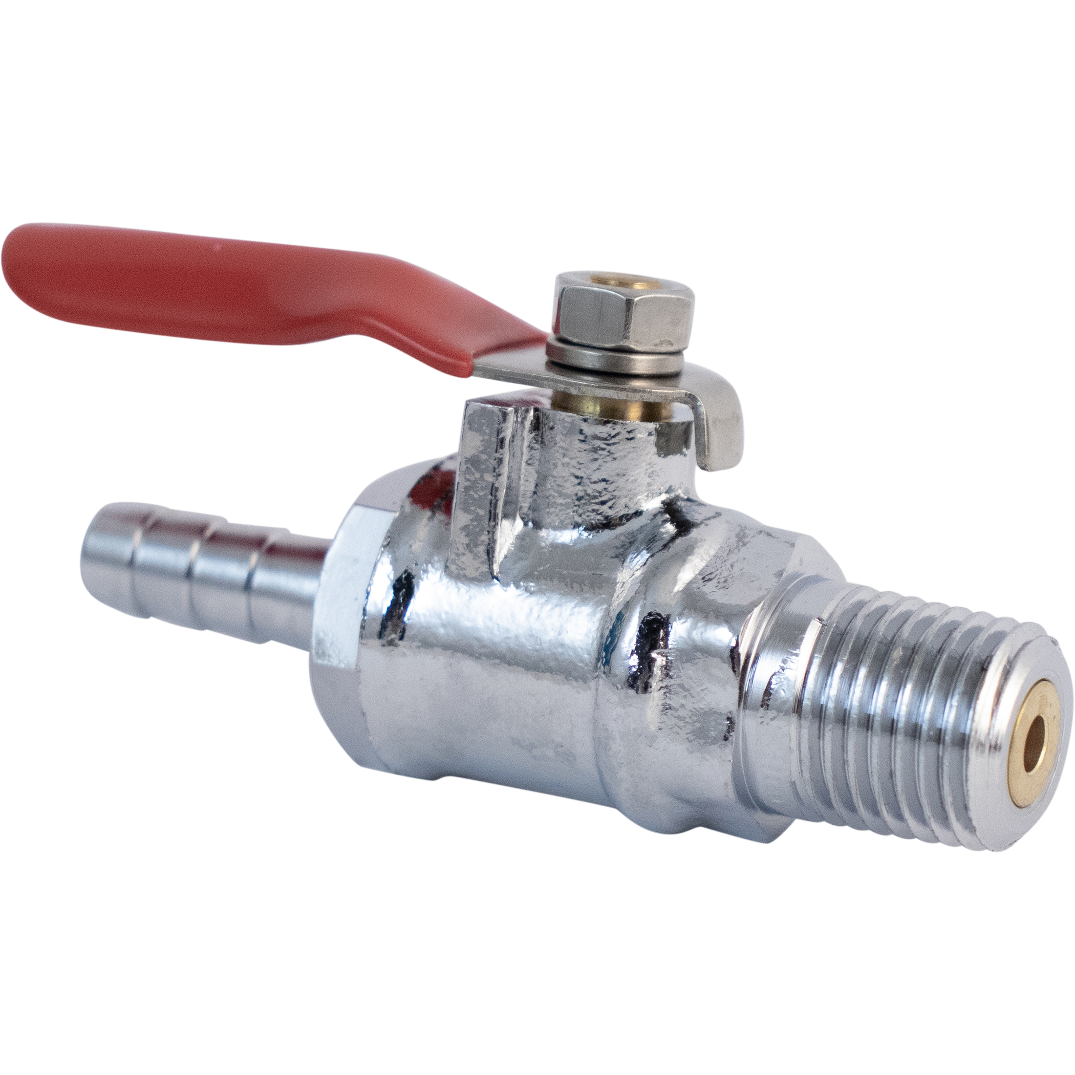 Komos - 1/4 in. NPT x 1/4 in. Barb - Ball Valve + Check Valve