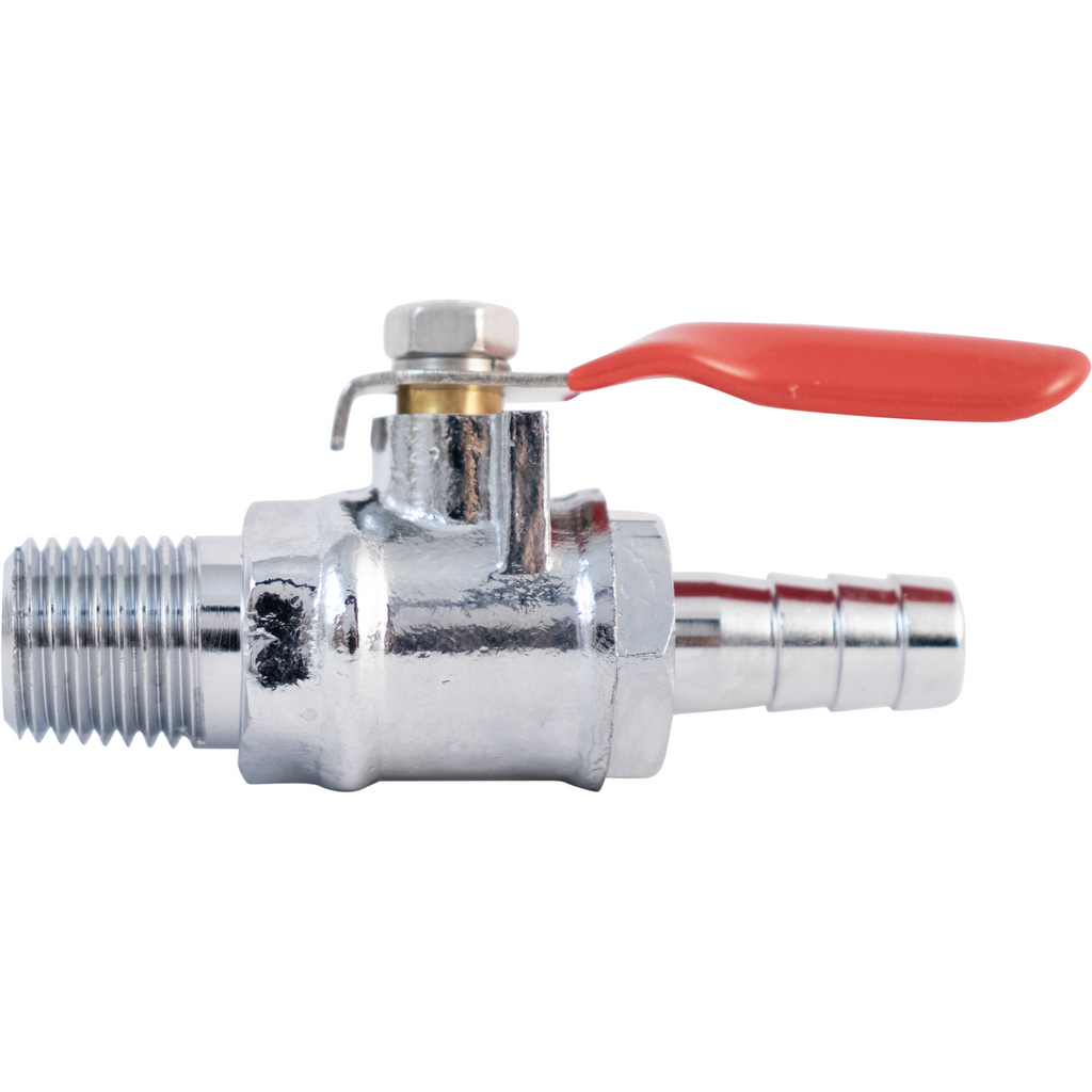 Komos - 1/4 in. NPT x 5/16 in. Barb - Ball Valve + Check Valve