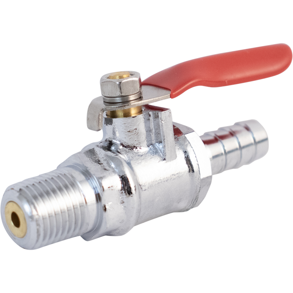 Komos - 1/4 in. NPT x 5/16 in. Barb - Ball Valve + Check Valve