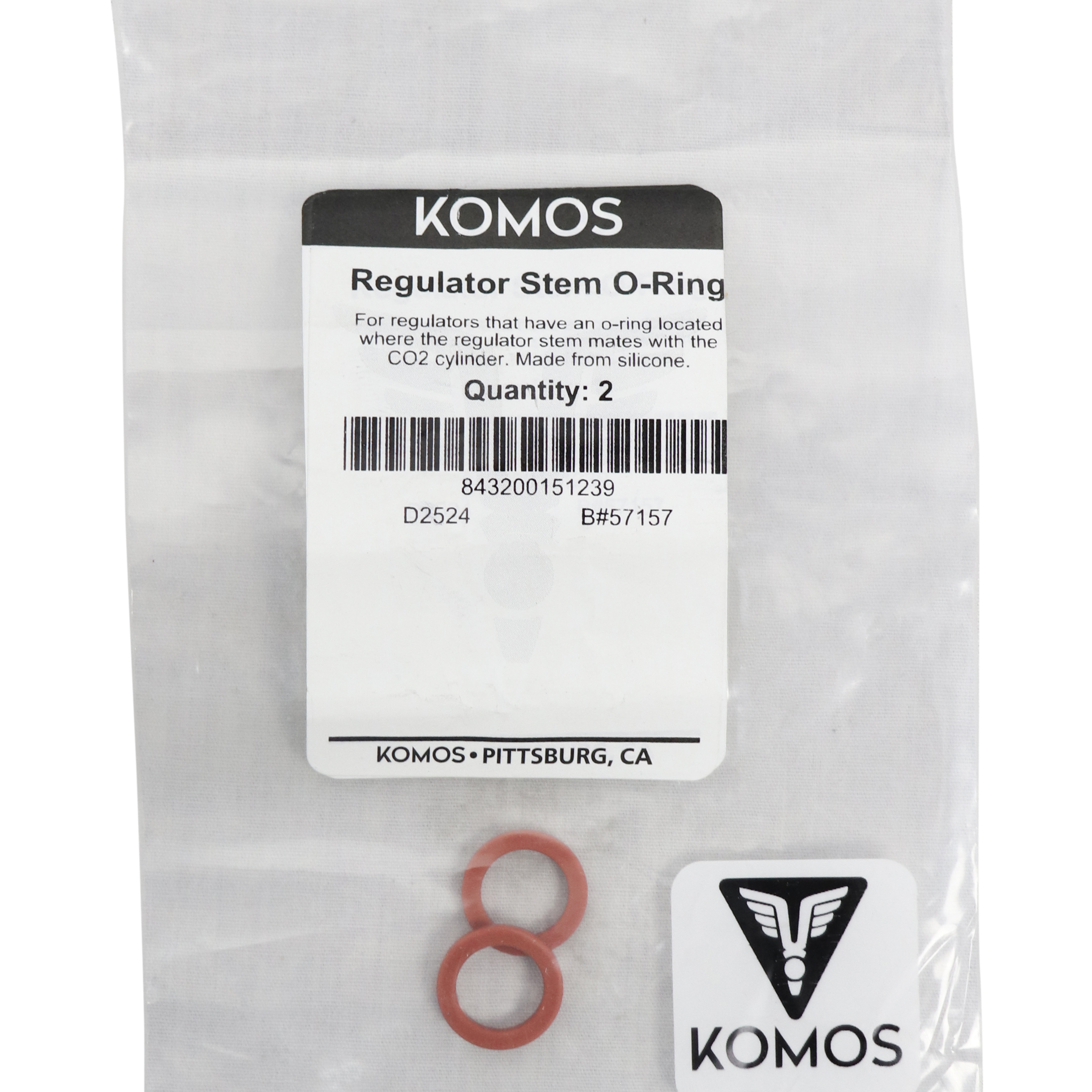Komos - Silicone Regulator Stem O-Ring - 2 Pack