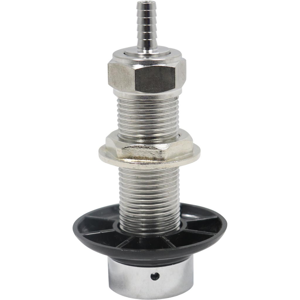 Komos - Beer Faucet Shank - 3-1/8 in. Stainless with Nut & Nipple