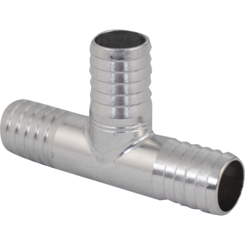 Komos - Stainless Tee - 10 mm (3/8 in.) Barb