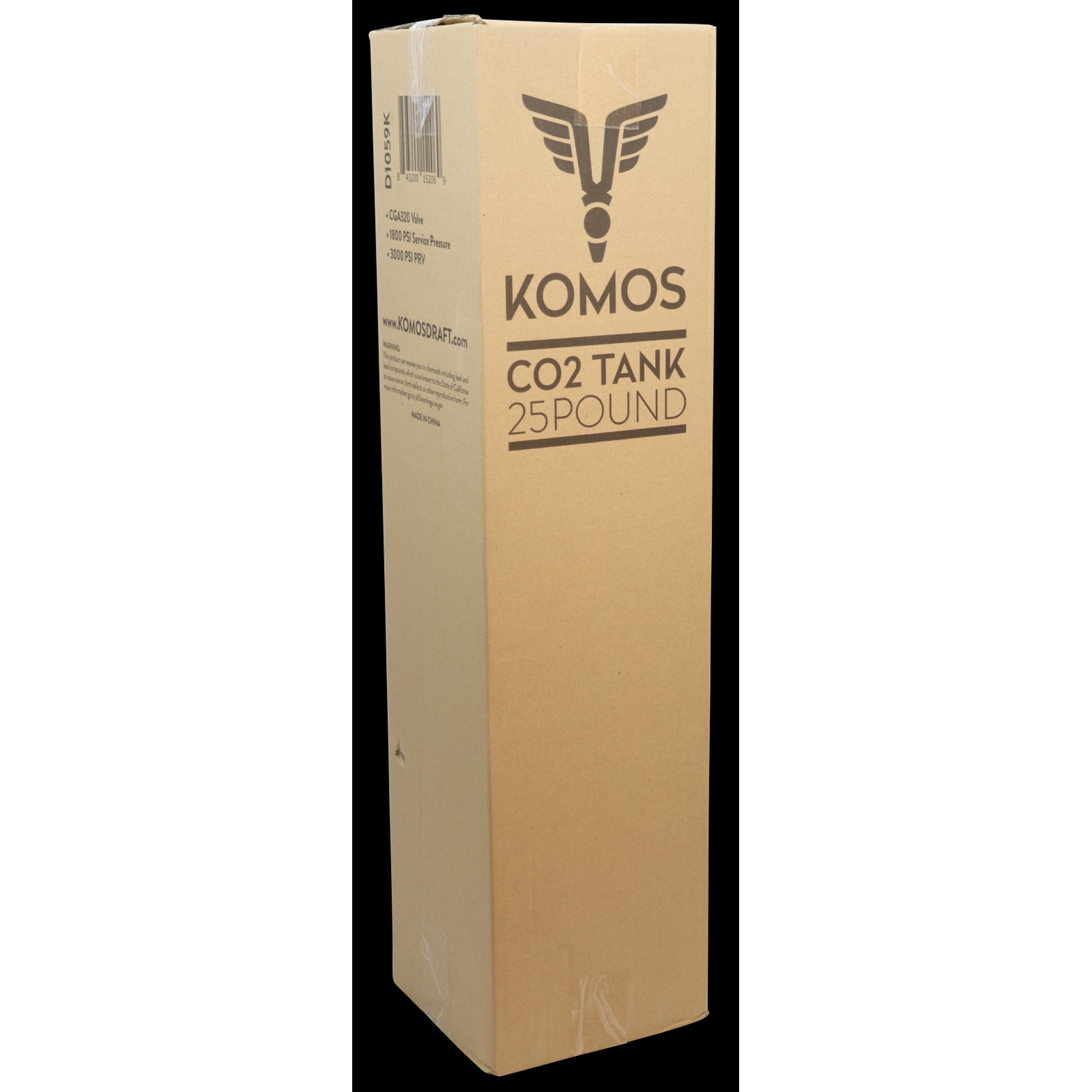 25 lb Aluminum CO2 Tank - KOMOS