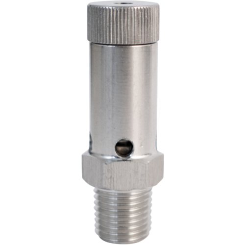 Komos - Stainless Adjustable Gas Pressure Relief Valve - 1/4 in. MPT