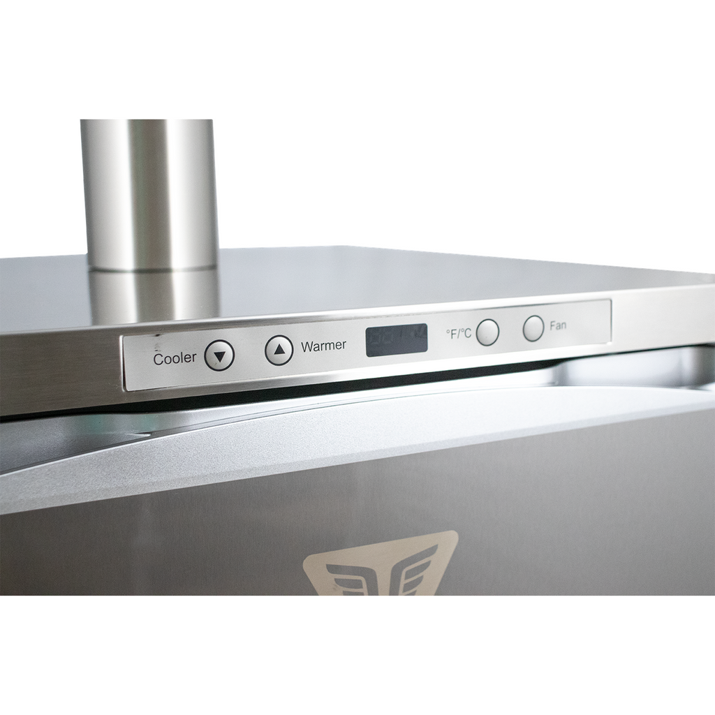 Komos Kegerator V2 Deluxe Stainless with Komos Regulator - REFRIGERATOR ONLY