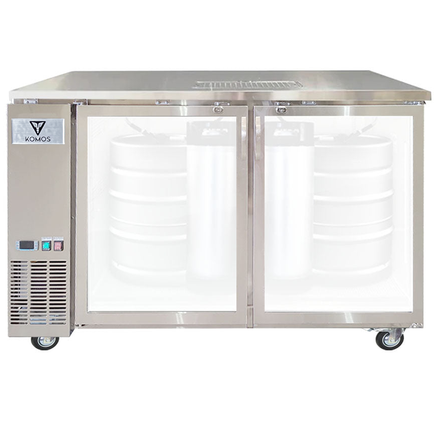 Komos Kegerator Olympus II Deluxe Stainless - 12 Keg - REFRIGERATOR ONLY