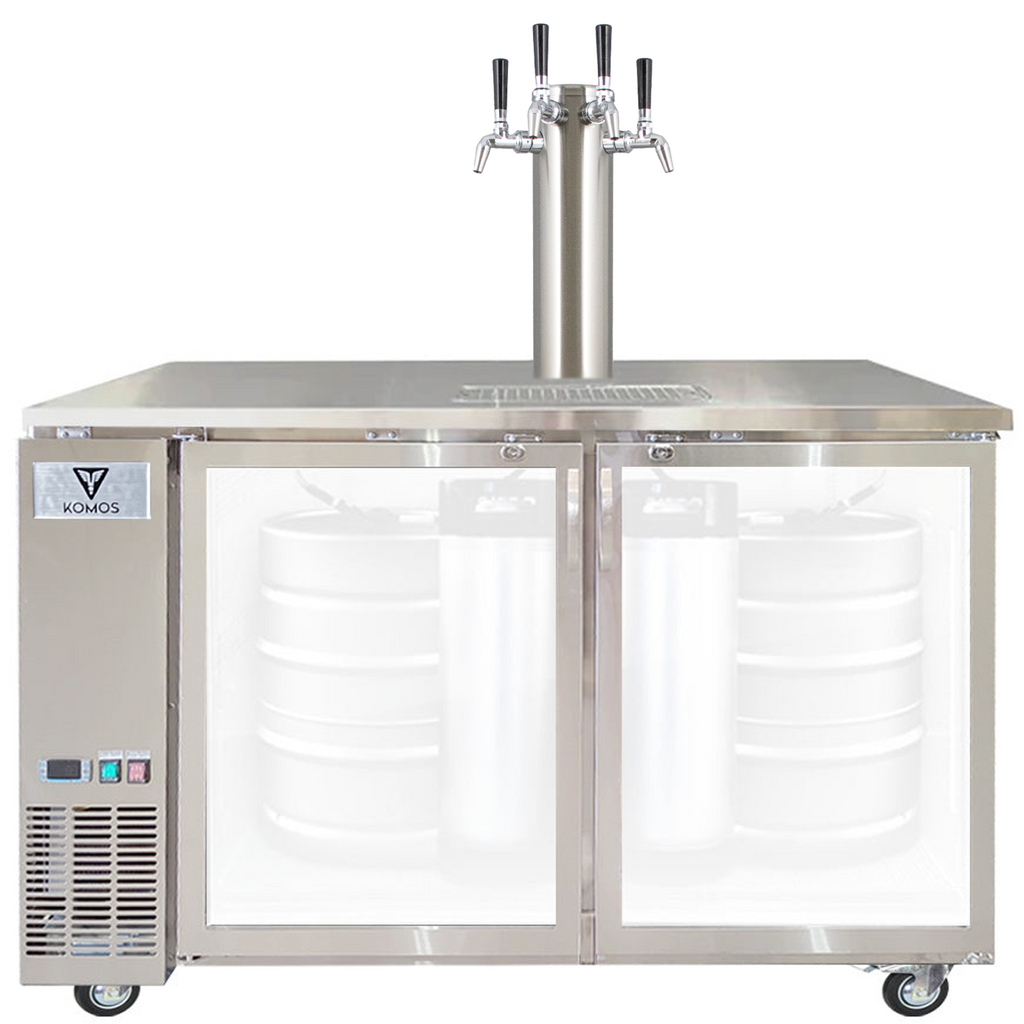 Komos Olympus II Deluxe Kegerator with Stainless Tower and NukaTap Faucets - PLACEHOLDER