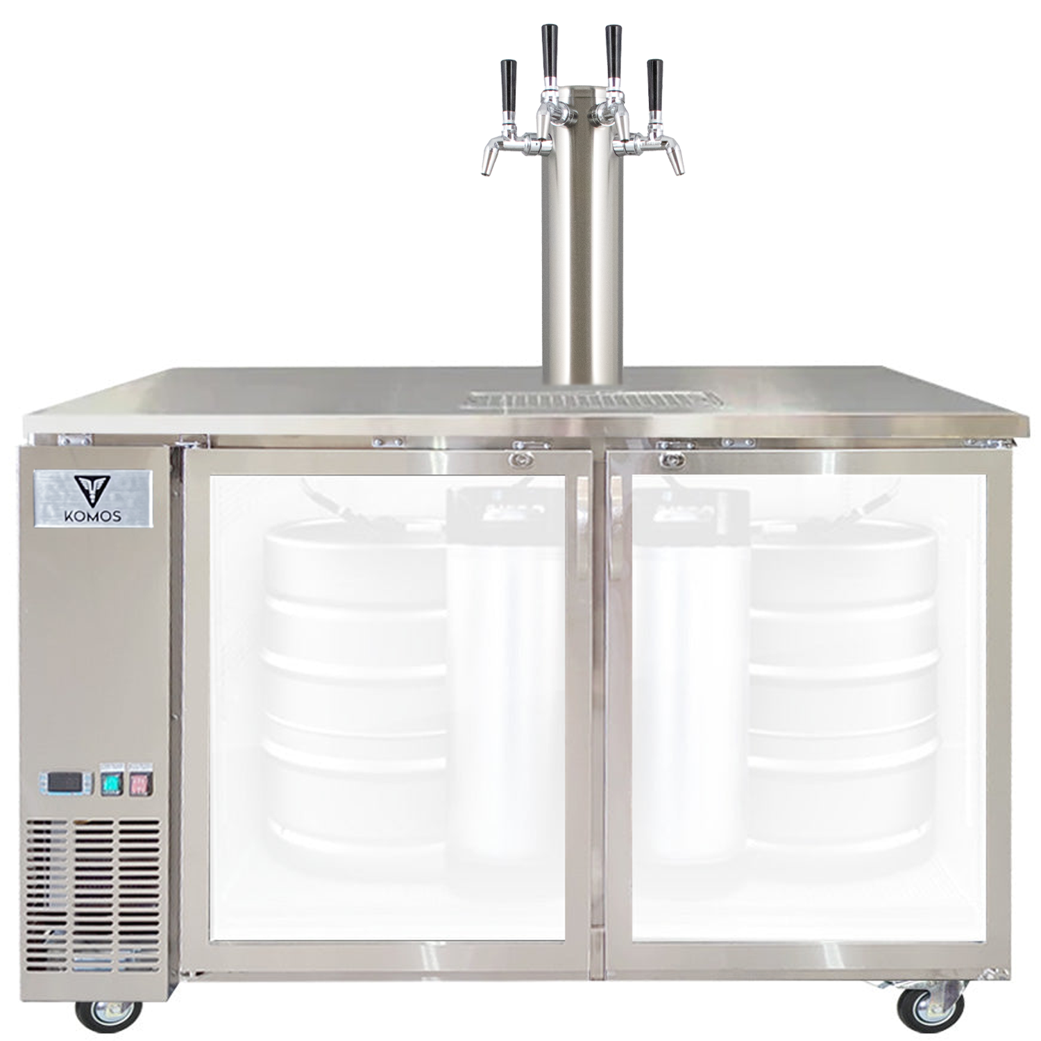 Komos Olympus II Deluxe Kegerator with Stainless Tower and NukaTap Faucets - PLACEHOLDER