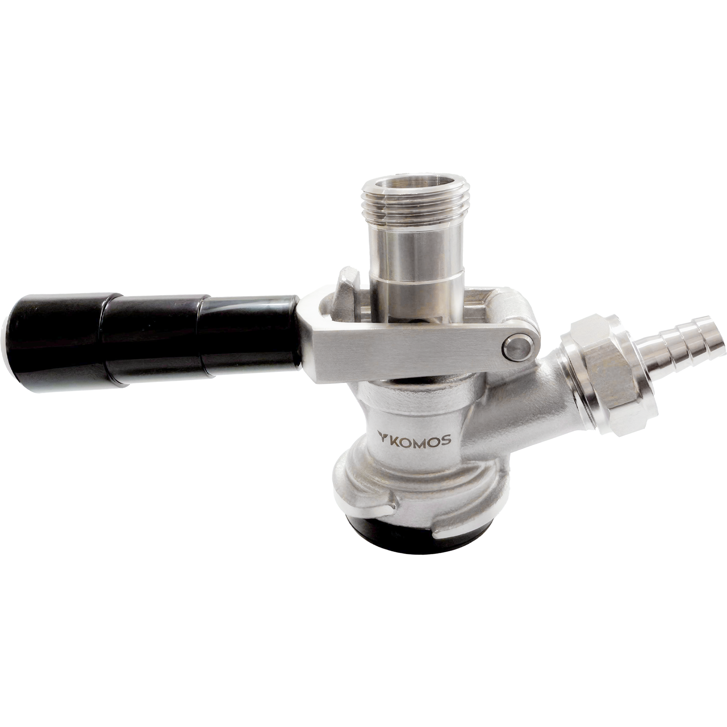 KOMOS Keg Coupler - D-Style Sanke Coupler - Pull Style Handle - Stainless Steel