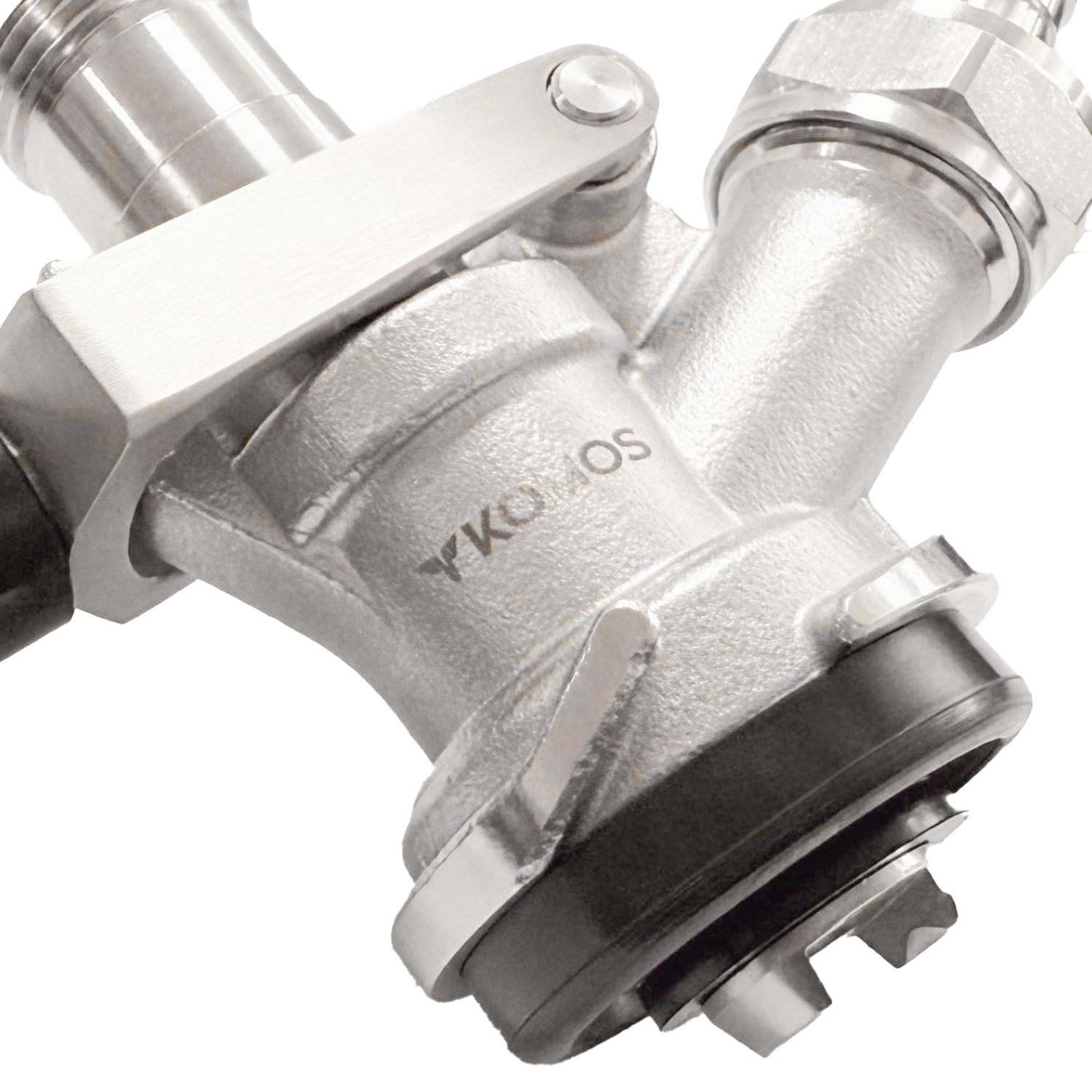 KOMOS Keg Coupler - D-Style Sanke Coupler - Pull Style Handle - Stainless Steel