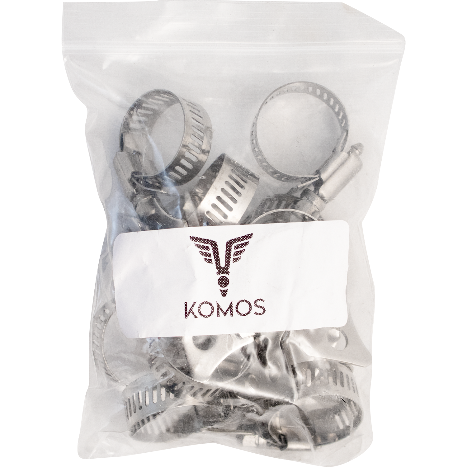 Komos - Stainless Butterfly Hose Clamps - 0.55 in. - 0.98 in. (14-25mm) - 10 Pack