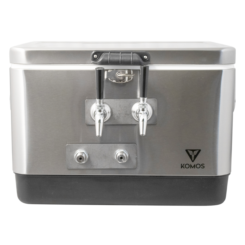 KOMOS Stainless 2 Tap Jockey Box - Front Entry
