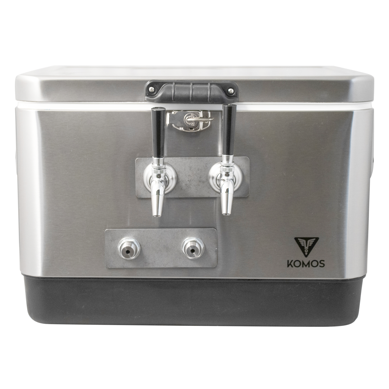 KOMOS Stainless 2 Tap Jockey Box - Front Entry