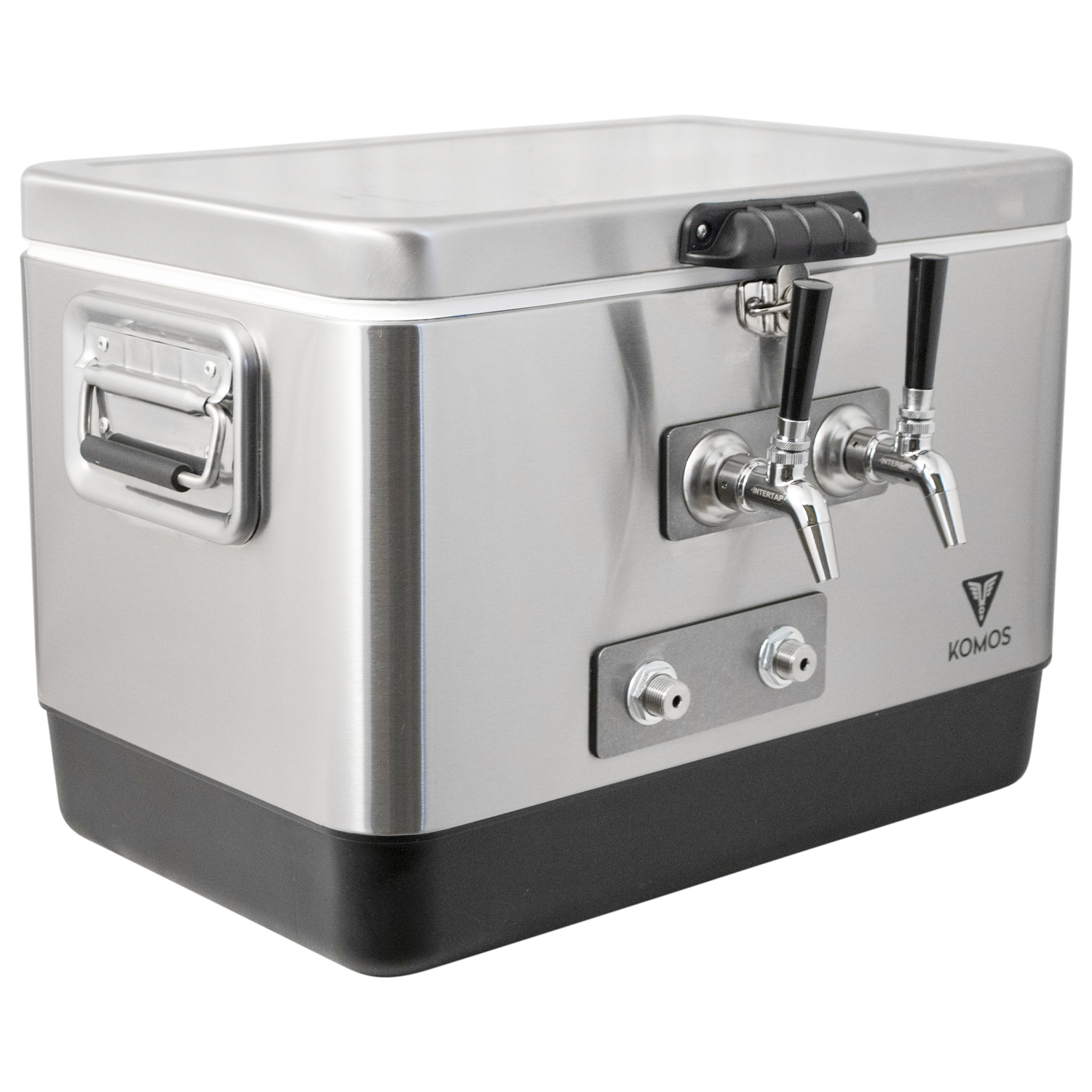 KOMOS Stainless 2 Tap Jockey Box - Front Entry