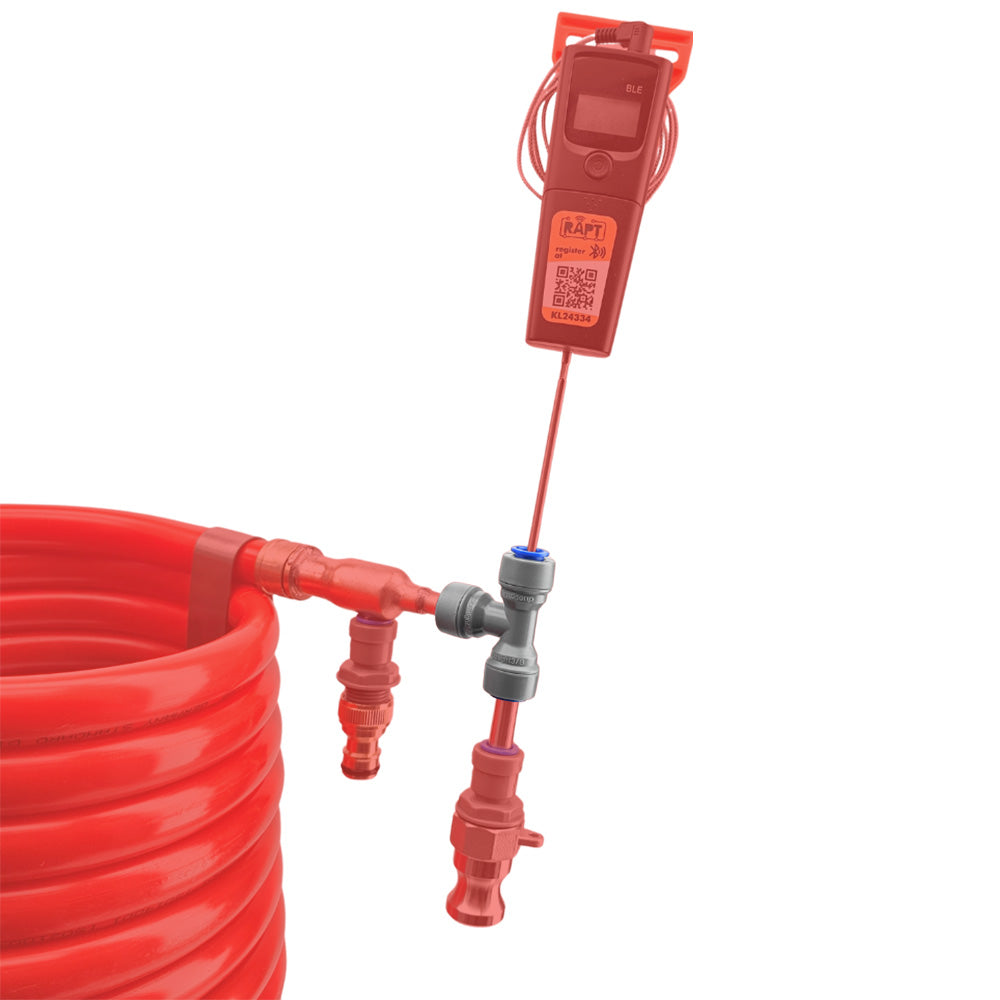 Duotight - 9.5mm (3/8) Thermowell Tee - Suits 3.5-4.5mm OD Temp Probe