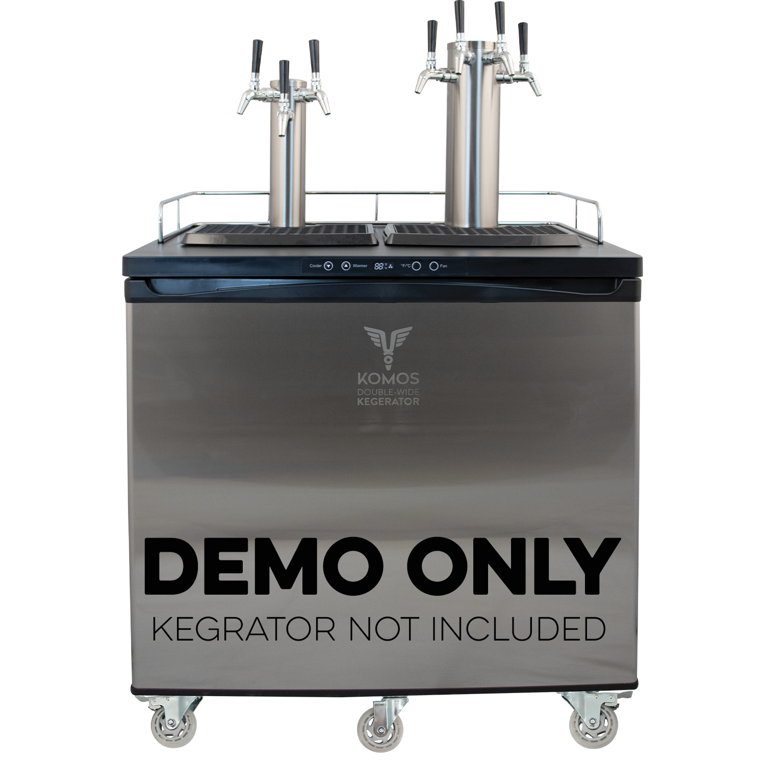 Komos Kegerator - Set of 6 - Heavy Duty Castor Wheel Upgrade for Double-Wide Kegerator - KG435