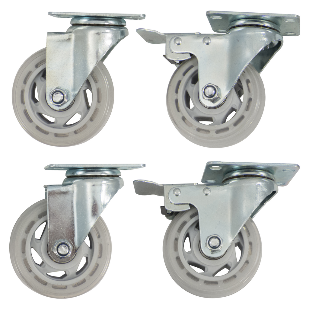 Komos Kegerator - Set of 4 - Heavy Duty Castor Wheel Upgrade for Kegerator - (KG400 / KG401 / KG490)