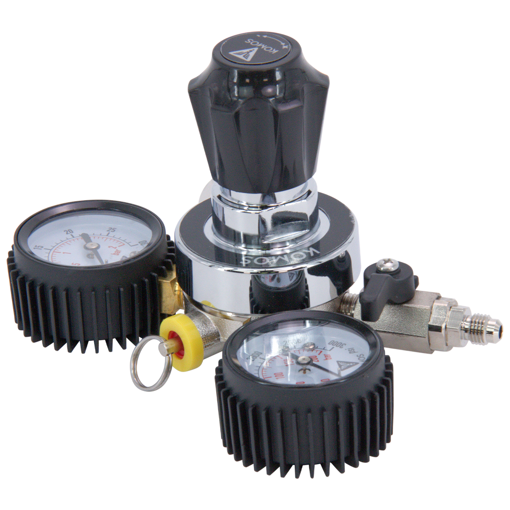 KOMOS Universal 25 - Dual Gauge CO2 Regulator - 25 psi