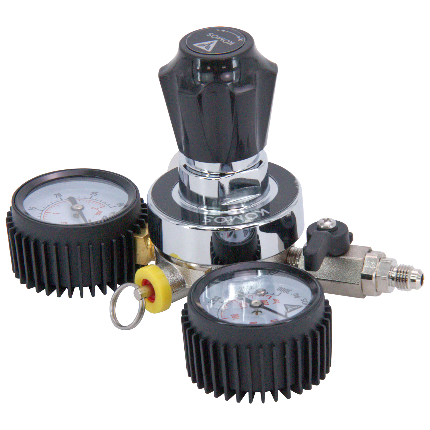 KOMOS Universal 25 - Dual Gauge CO2 Regulator - 25 psi