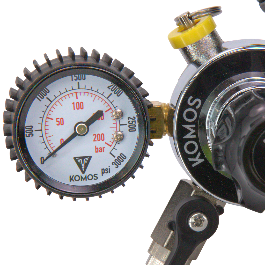 KOMOS Universal 25 - Dual Gauge CO2 Regulator - 25 psi