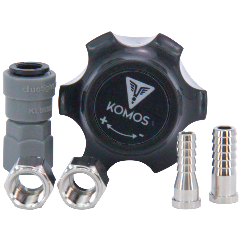 KOMOS Universal 25 - Dual Gauge CO2 Regulator - 25 psi