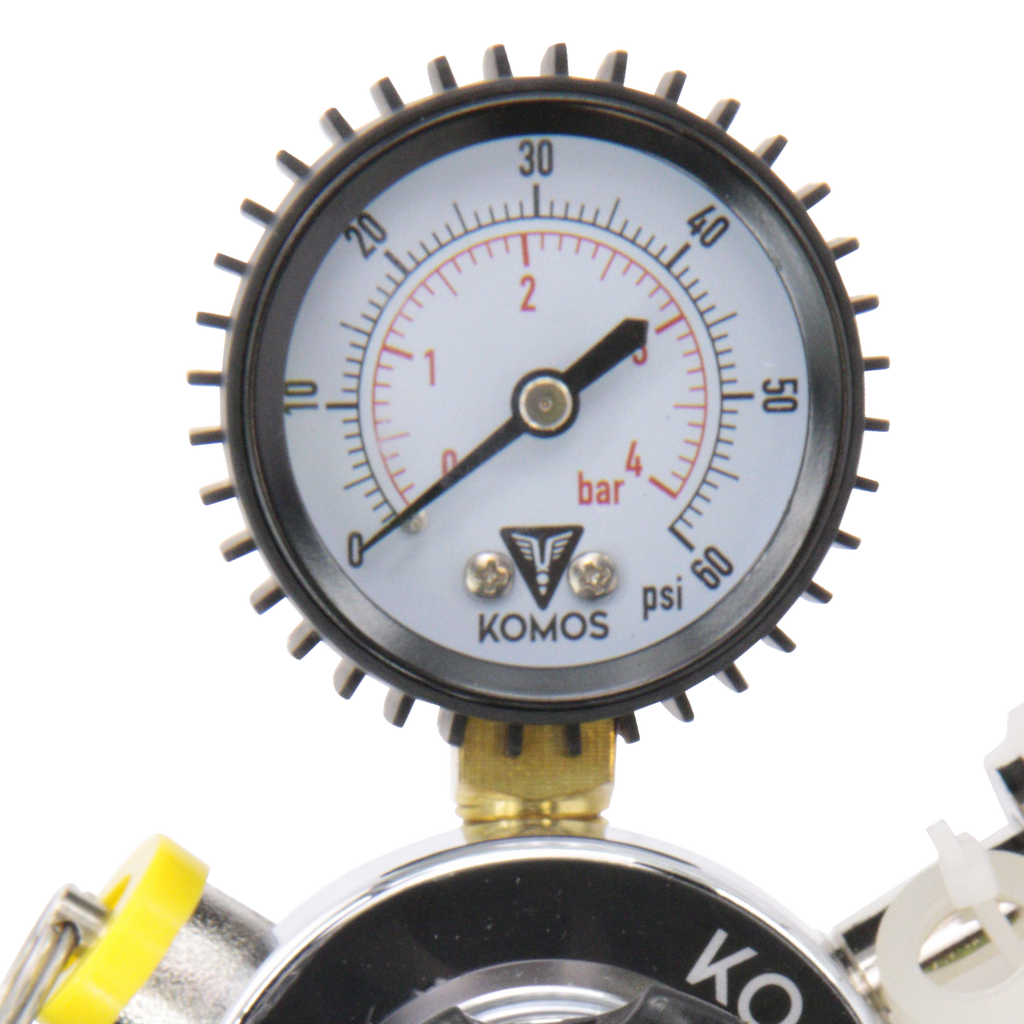 KOMOS Universal 50 - Dual Gauge CO2 Regulator - 50 psi